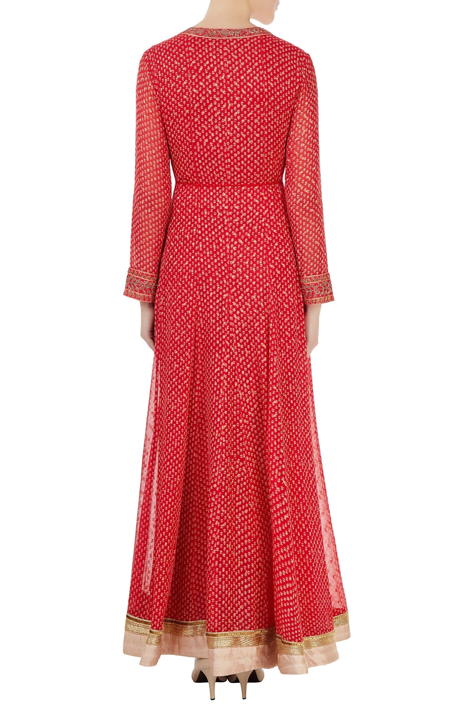 Pink-Red Anarkali set