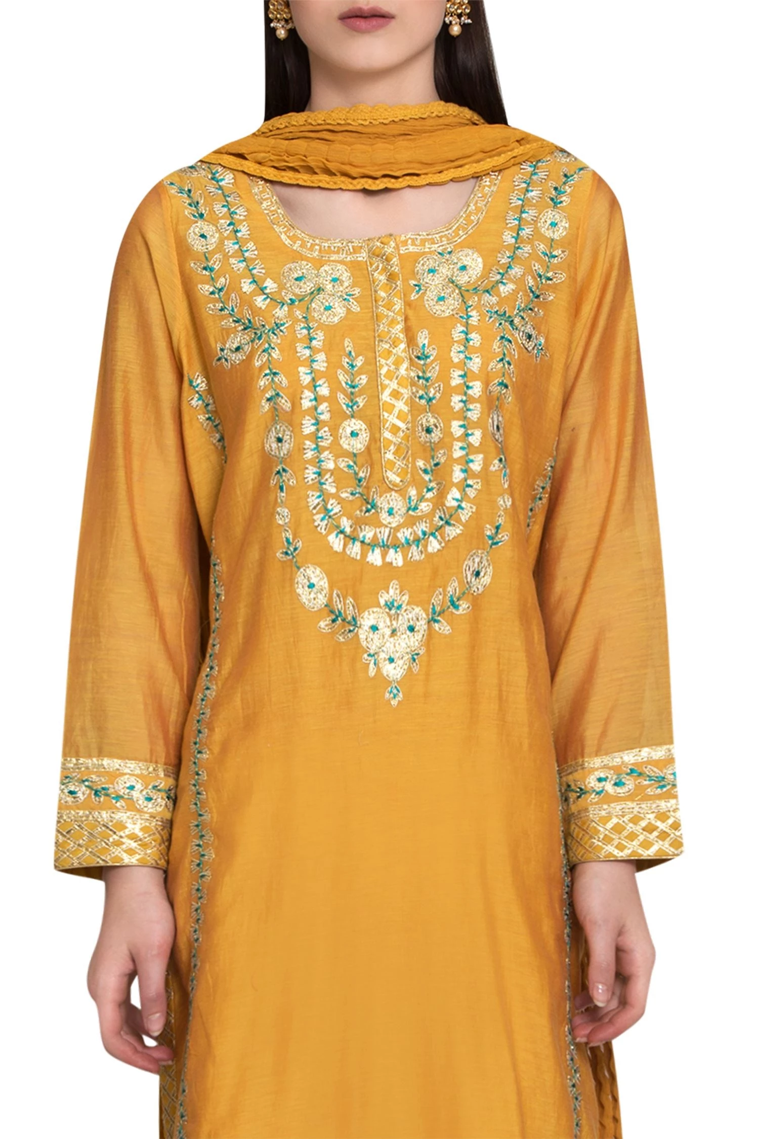 Mango Yellow Kurta Set