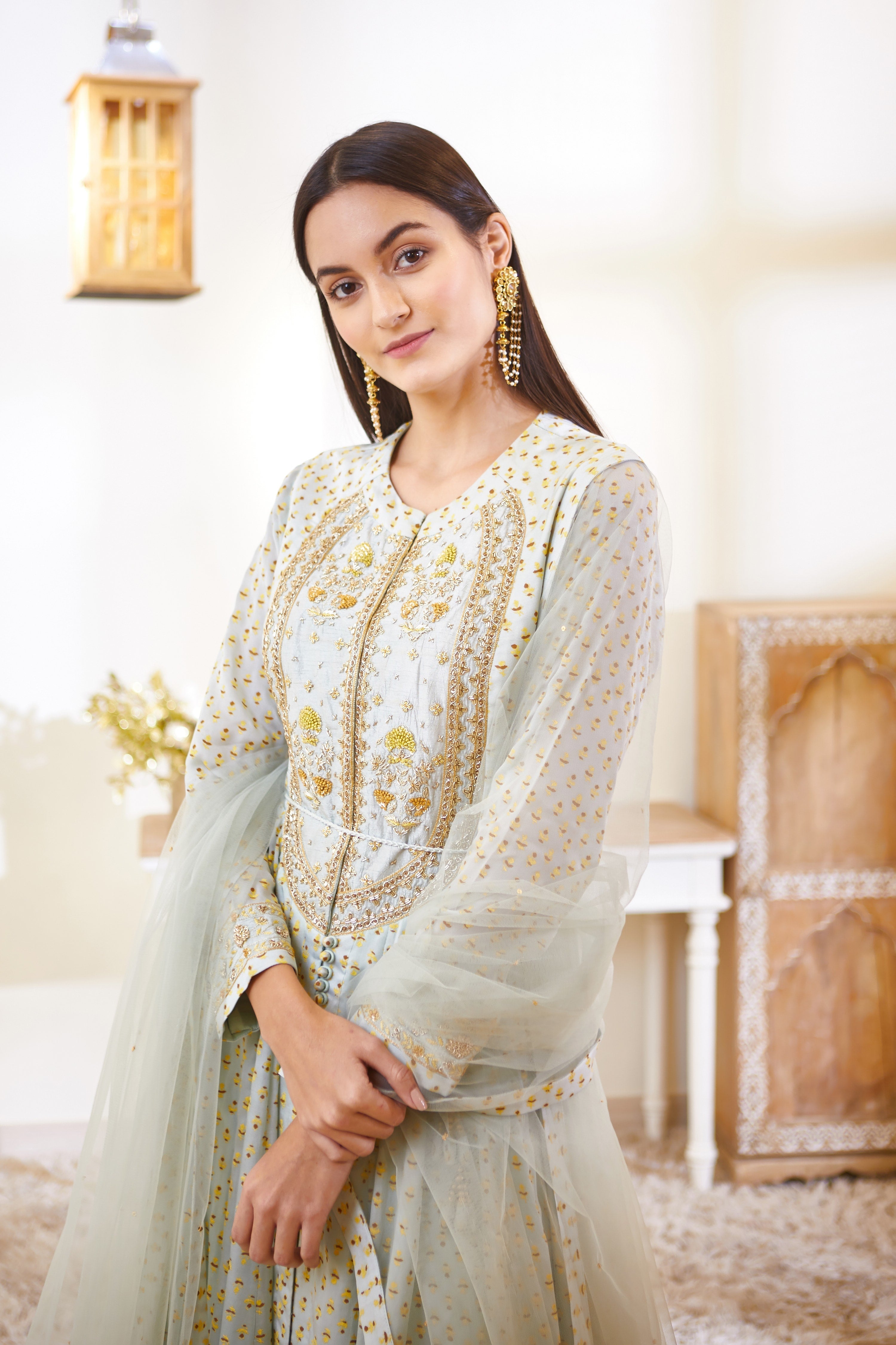 Sea Green Anarkali Set