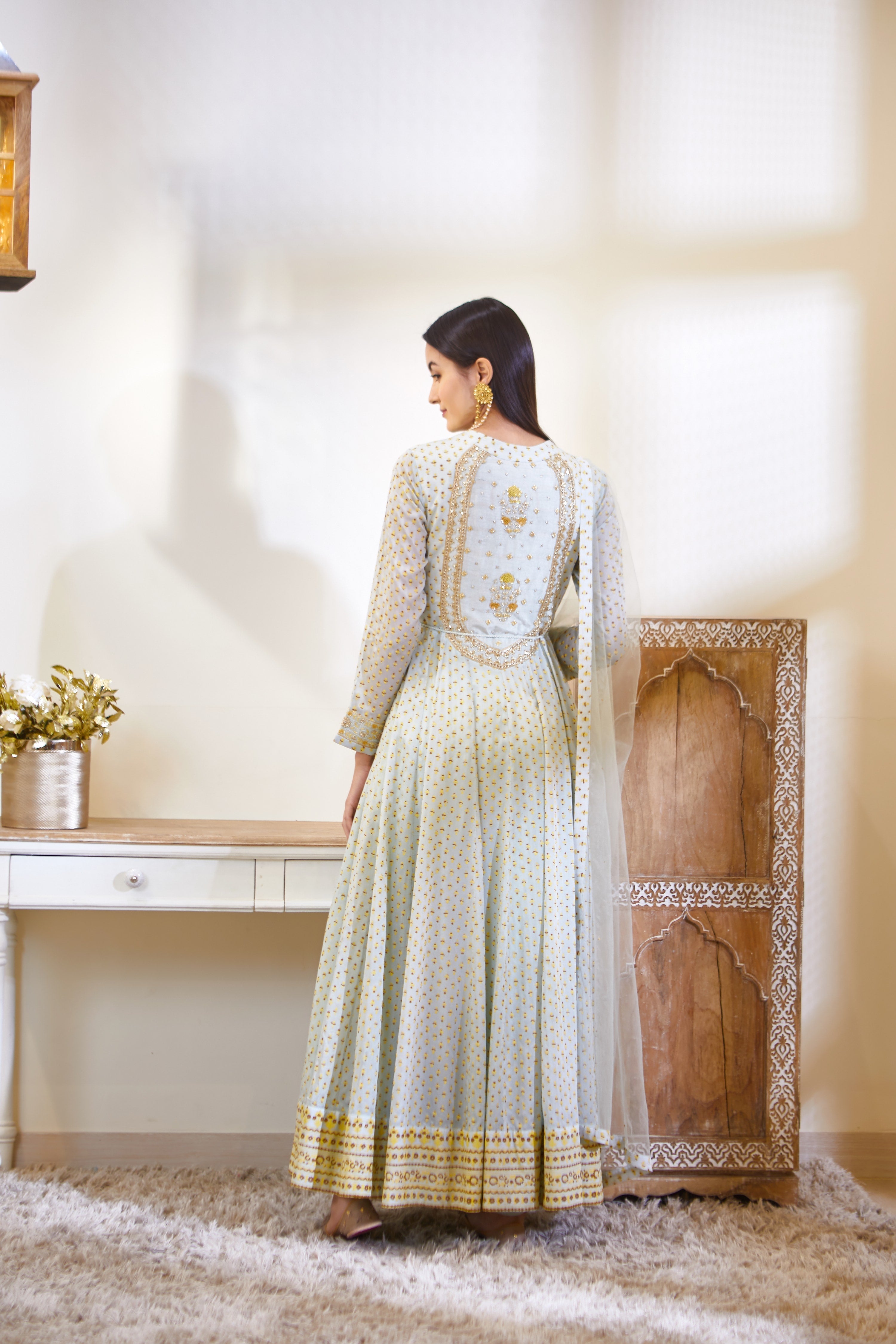 Sea Green Anarkali Set