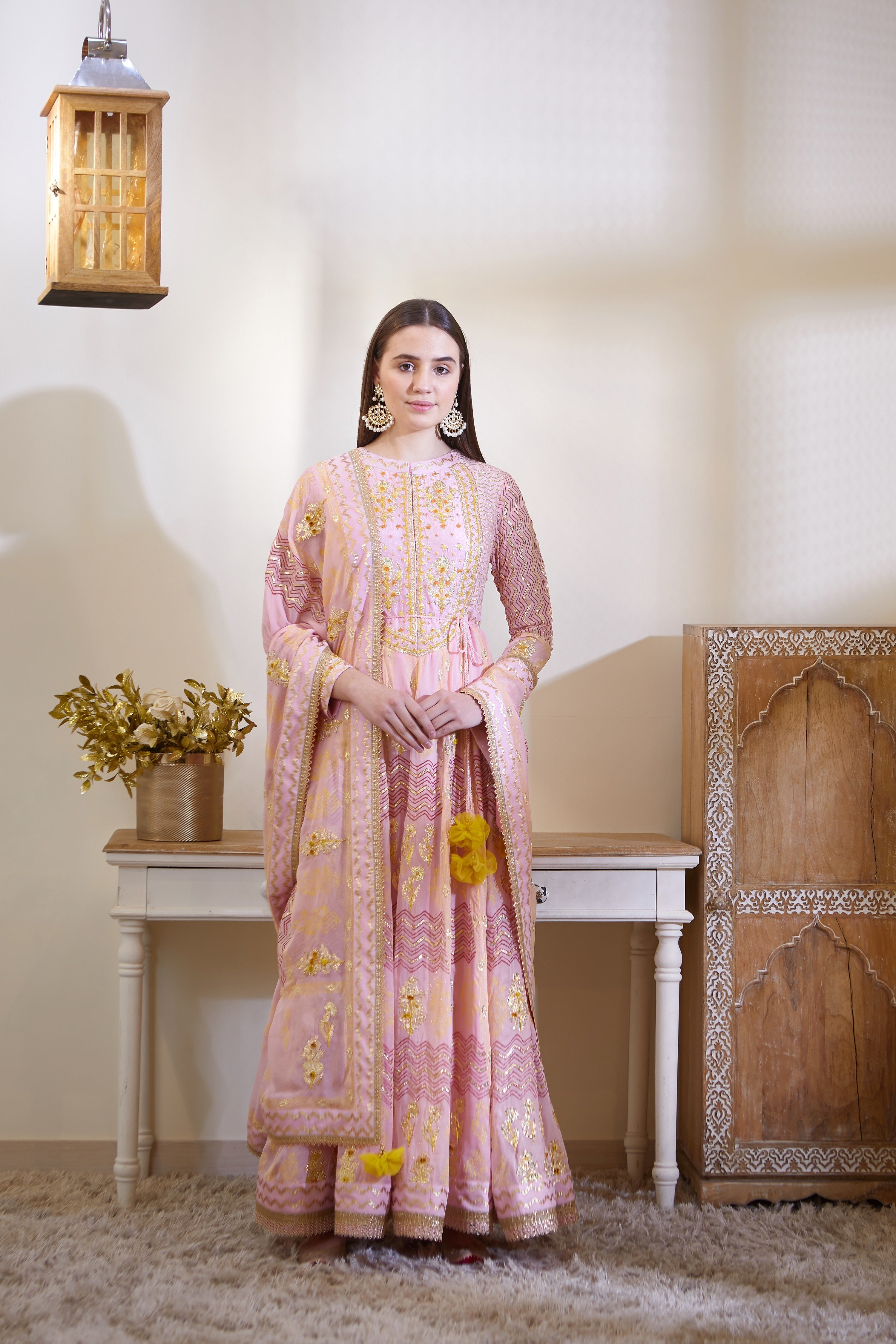 Blush Pink Anarkali Set