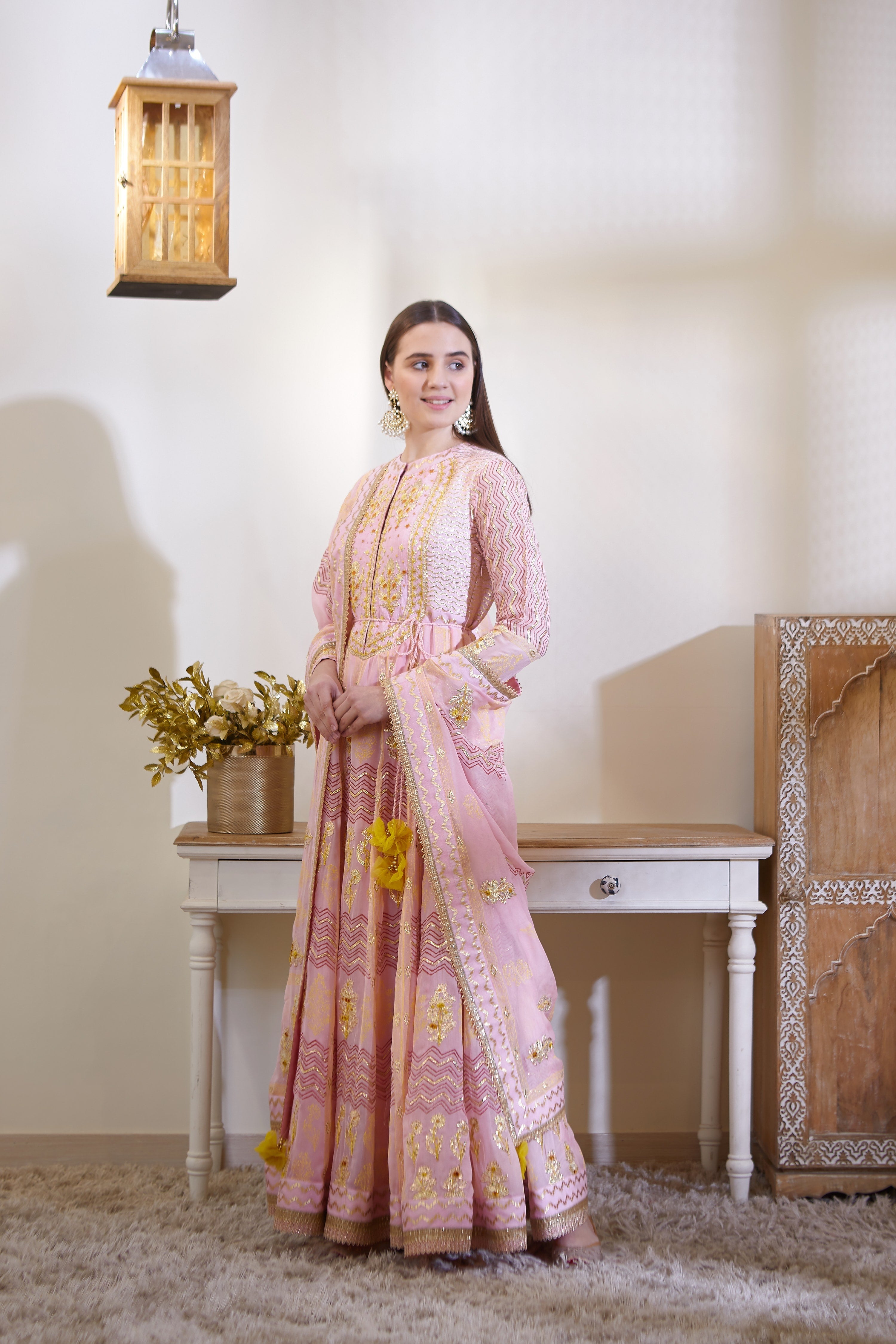 Blush Pink Anarkali Set