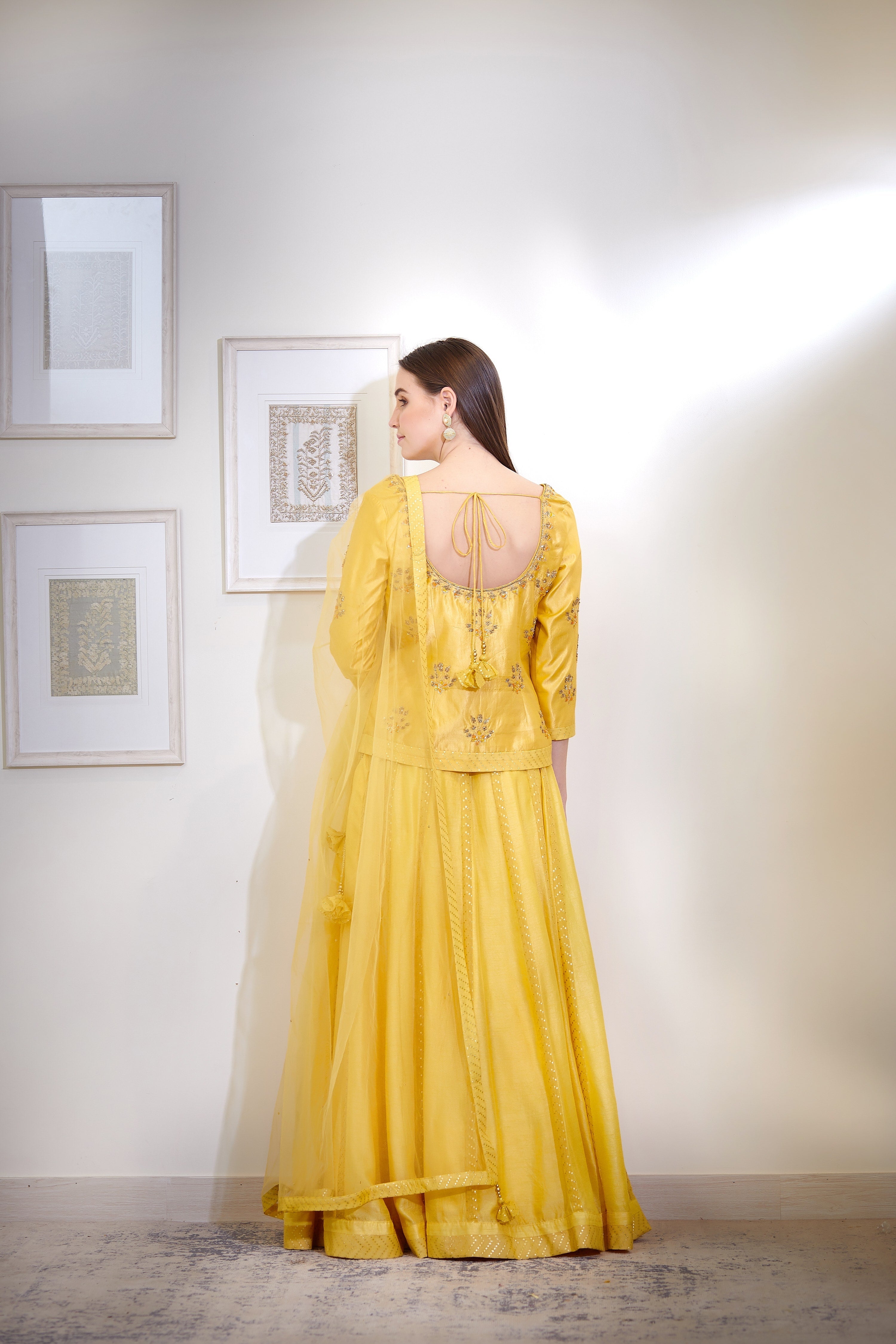 Yellow Kurta & Skirt Set