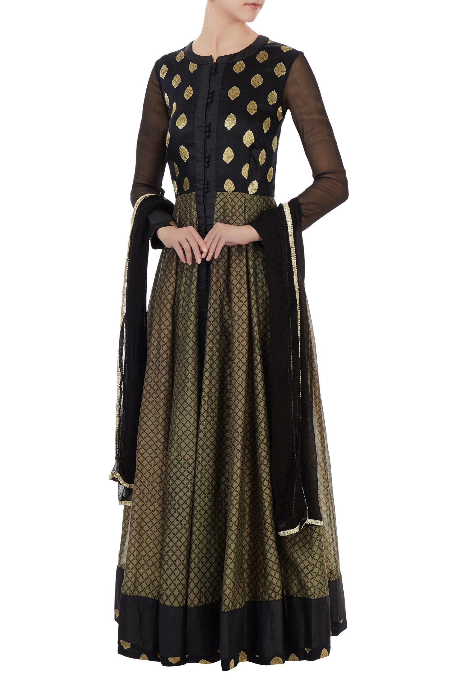 Black anarkali set
