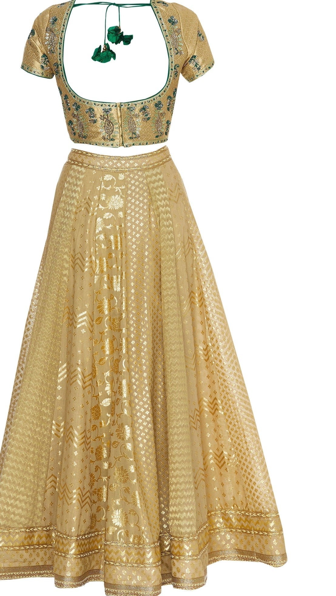 Zardozi chanderi & tissue lehenga set