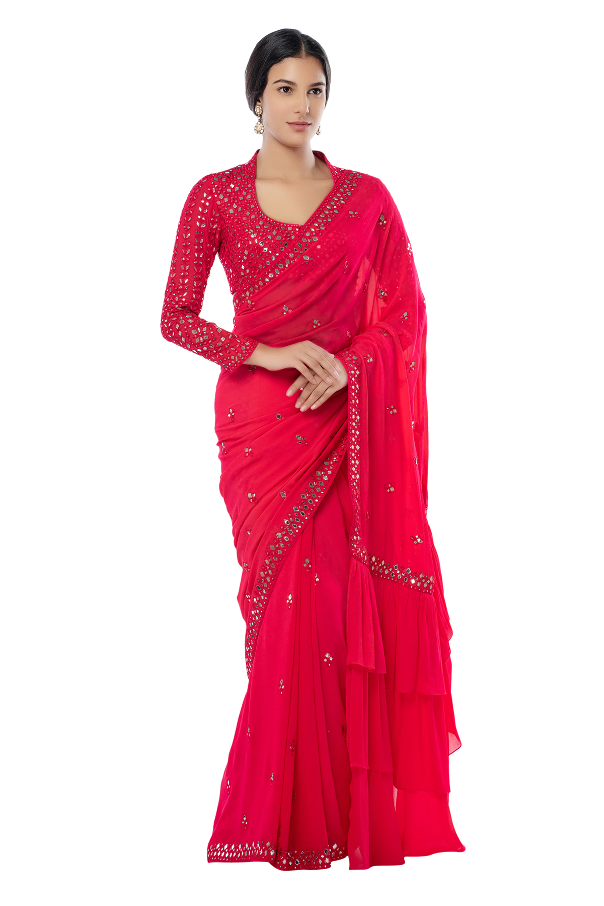 Pink Saree Set