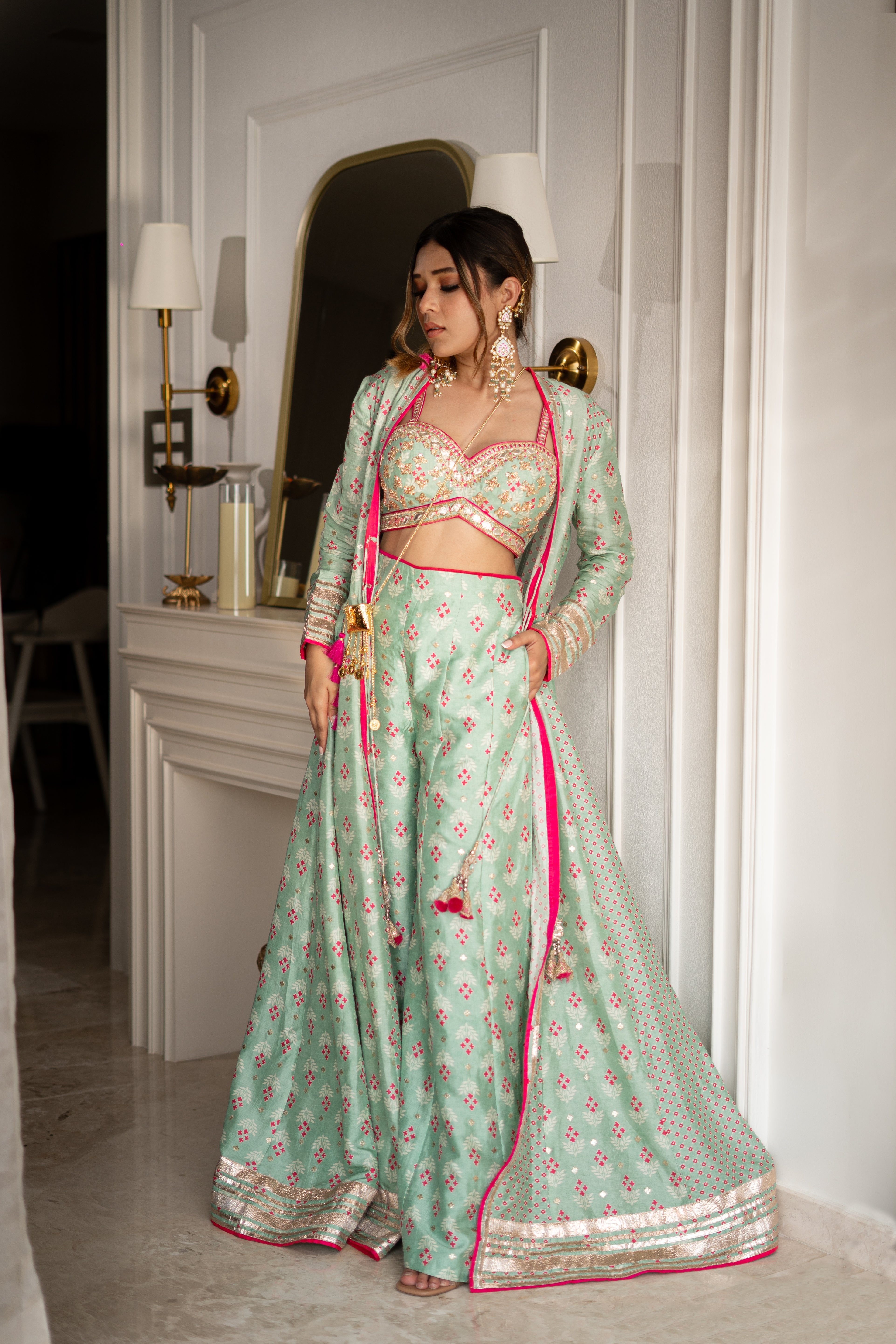 Ave Chicago x Gopi Vaid Tilla Panel Pant with Jacket