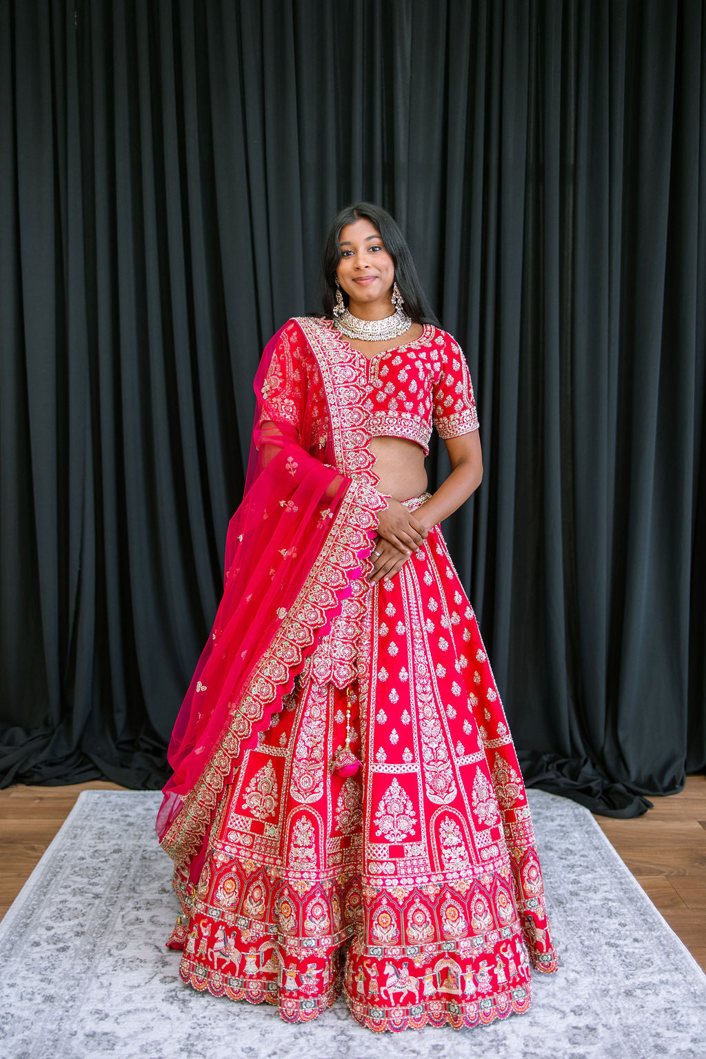 Rani Pink - Mila Bridal Lehenga - Ready To Ship