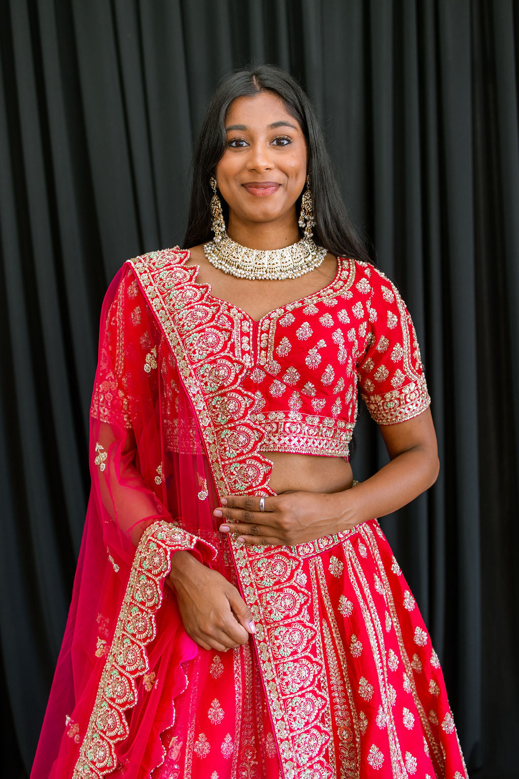 Rani Pink - Mila Bridal Lehenga - Ready To Ship