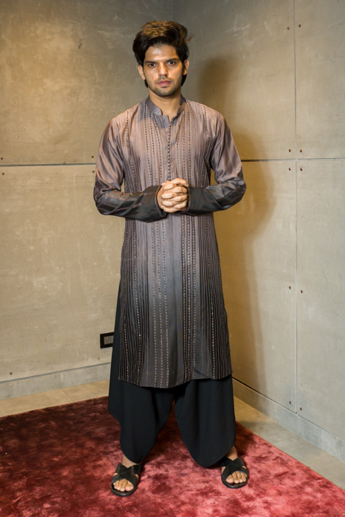 Taupe Ombre Kurta and Harem