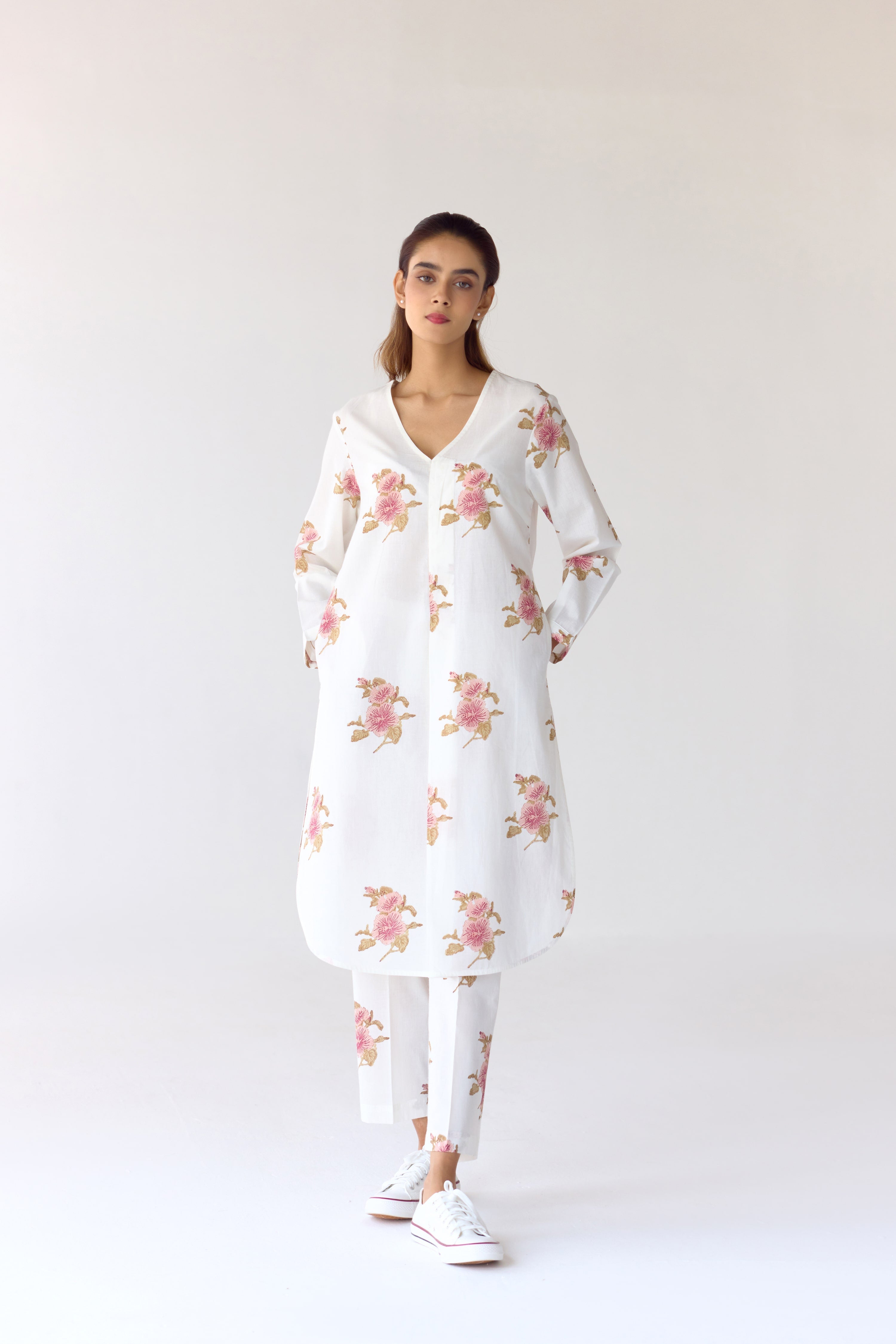White Kurta Set - CNC203
