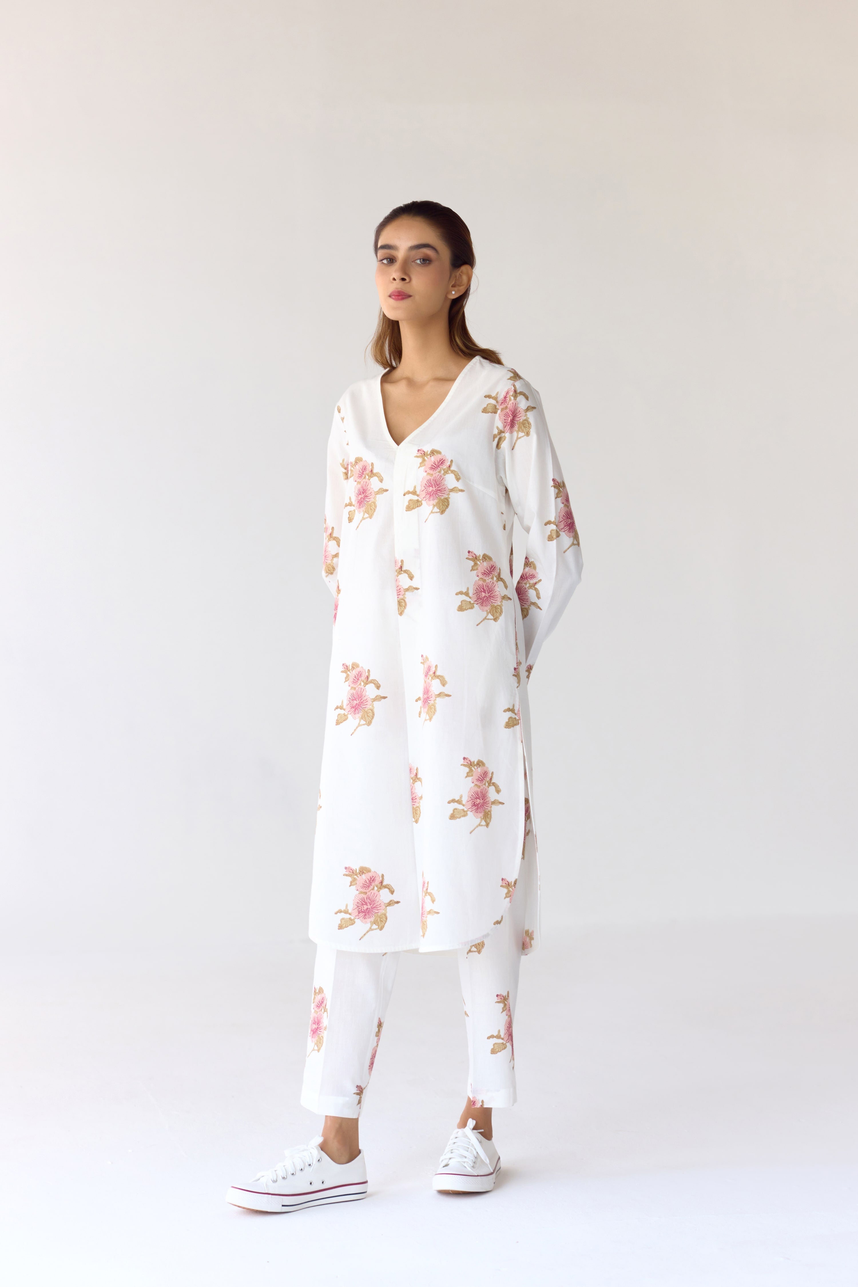 White Kurta Set - CNC203