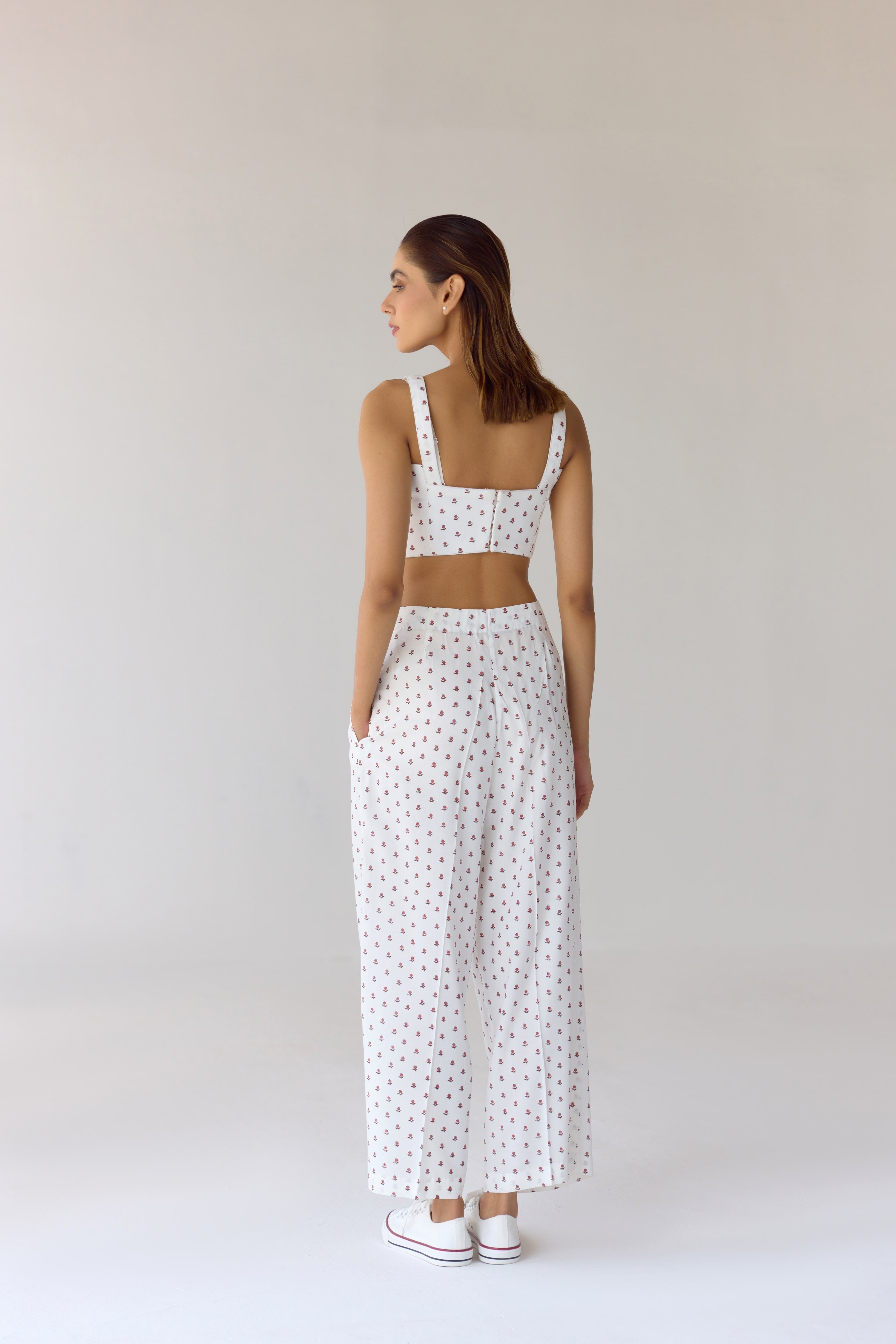 White Top & Trouser Set - CNC205