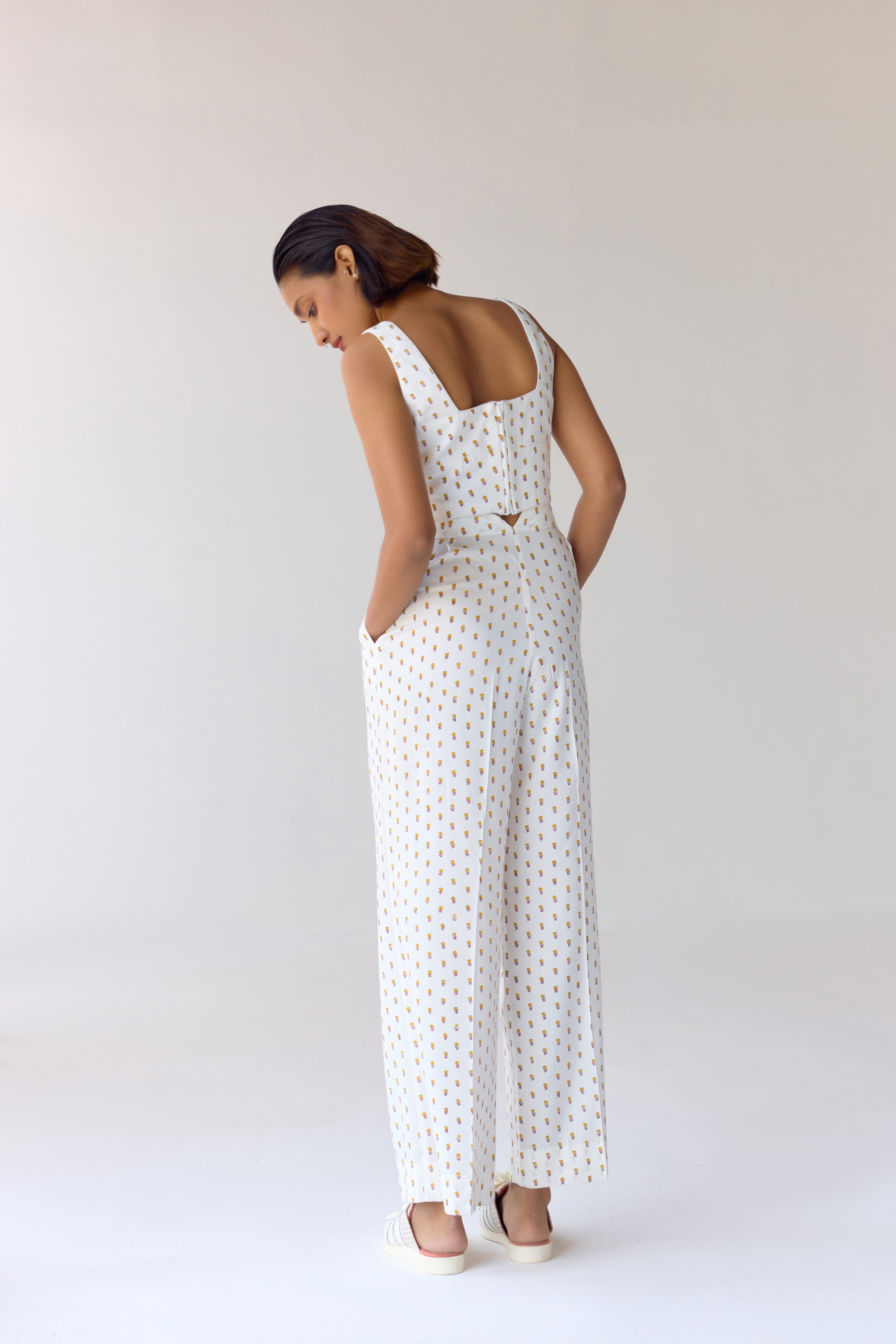 White Top & Trouser Set - CNC208