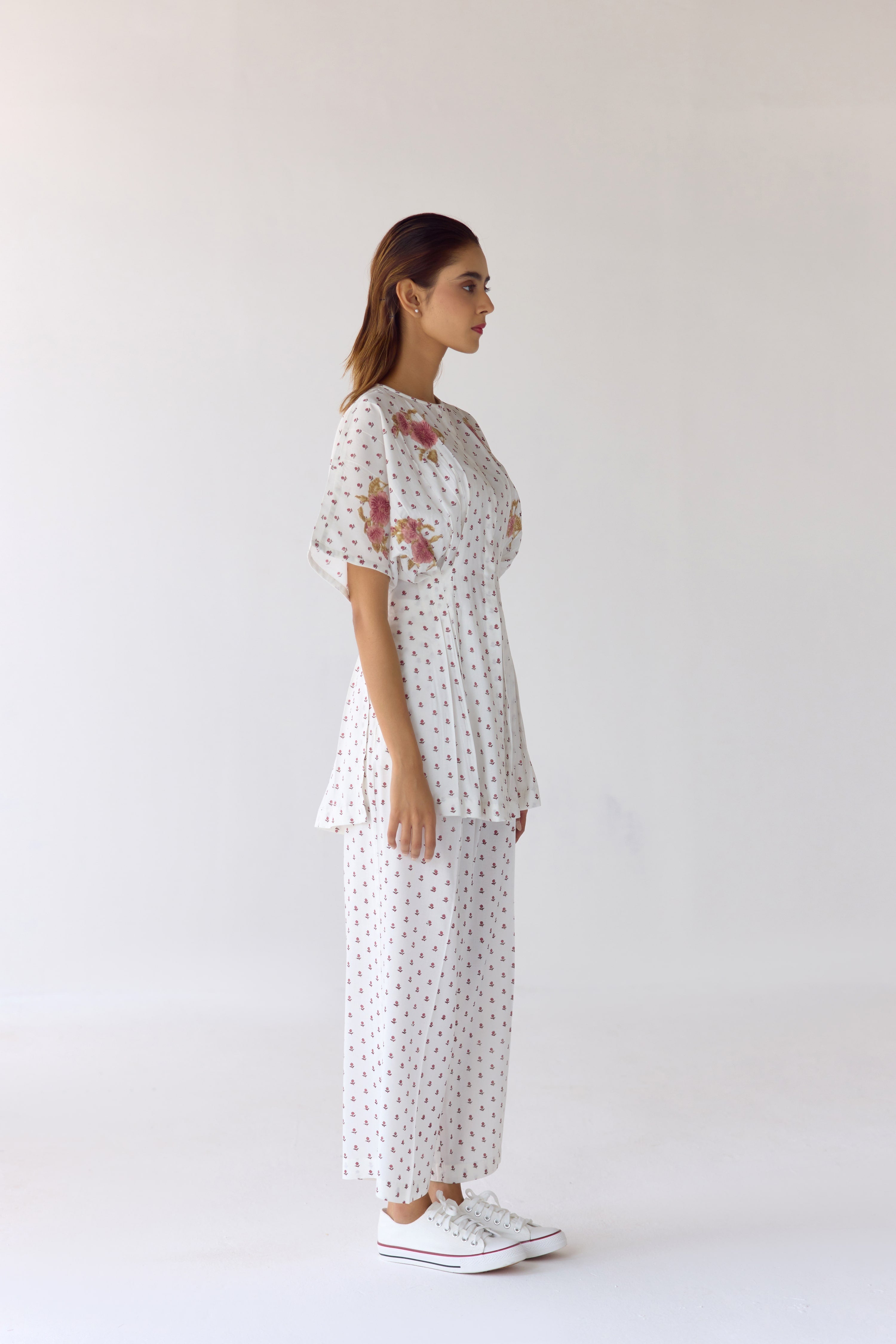 White Top & Trouser Set - CNC209