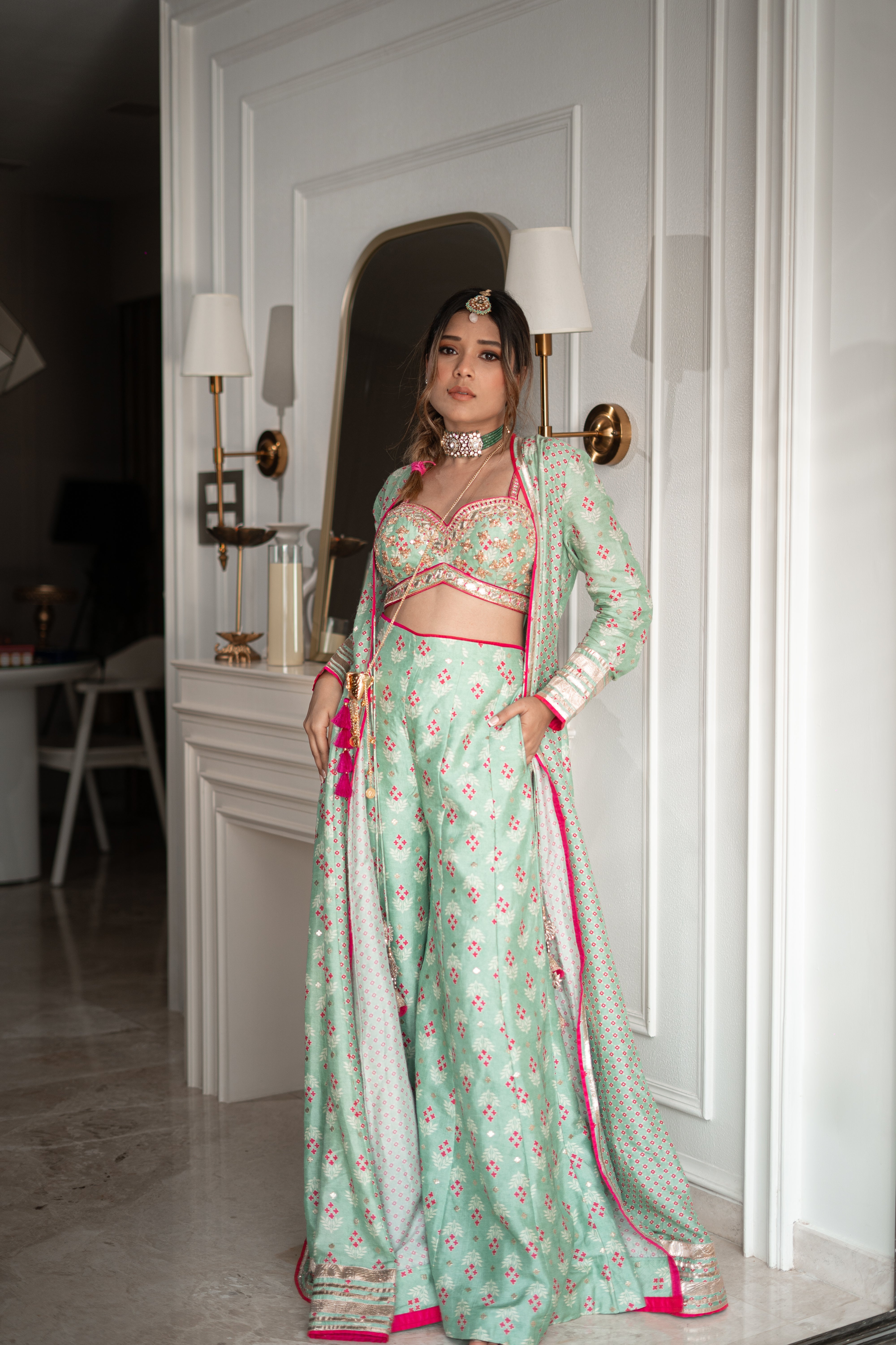Ave Chicago x Gopi Vaid Tilla Panel Pant with Jacket