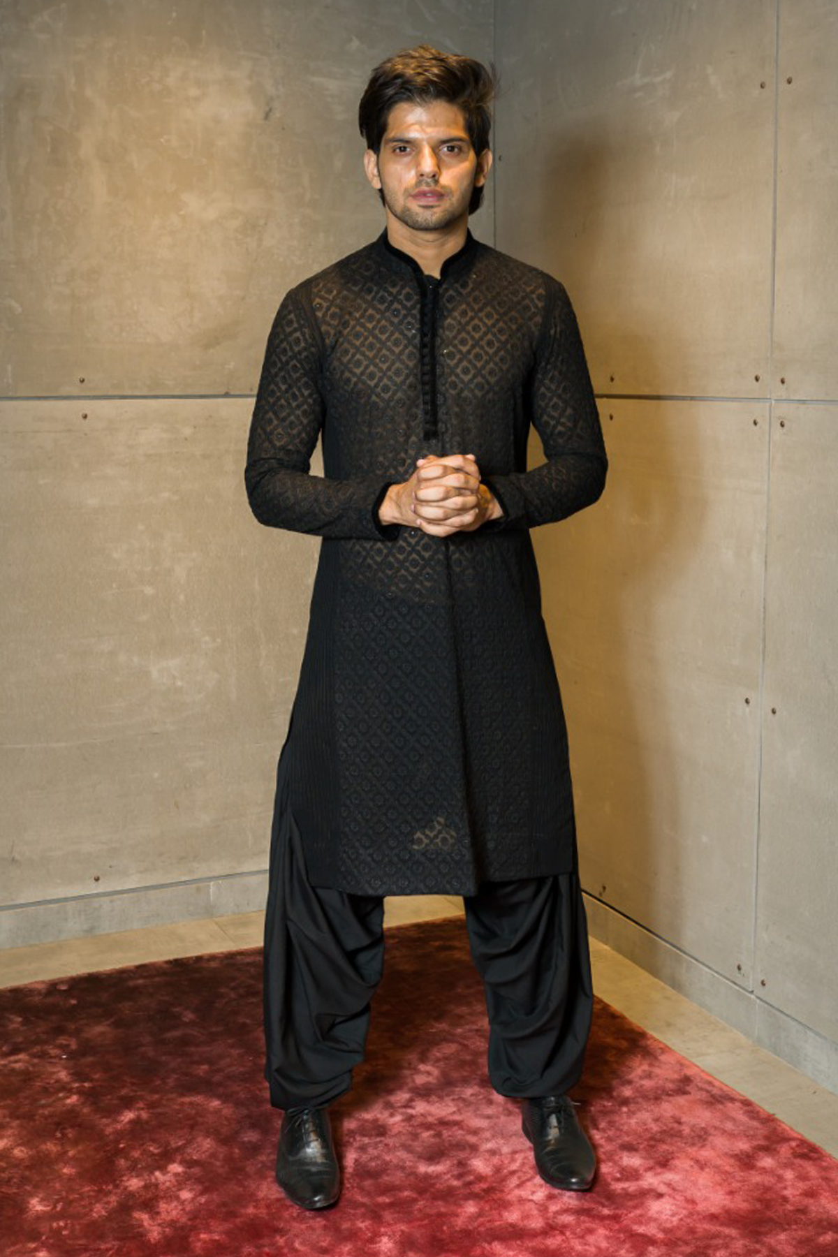 Black chikankari Kurta