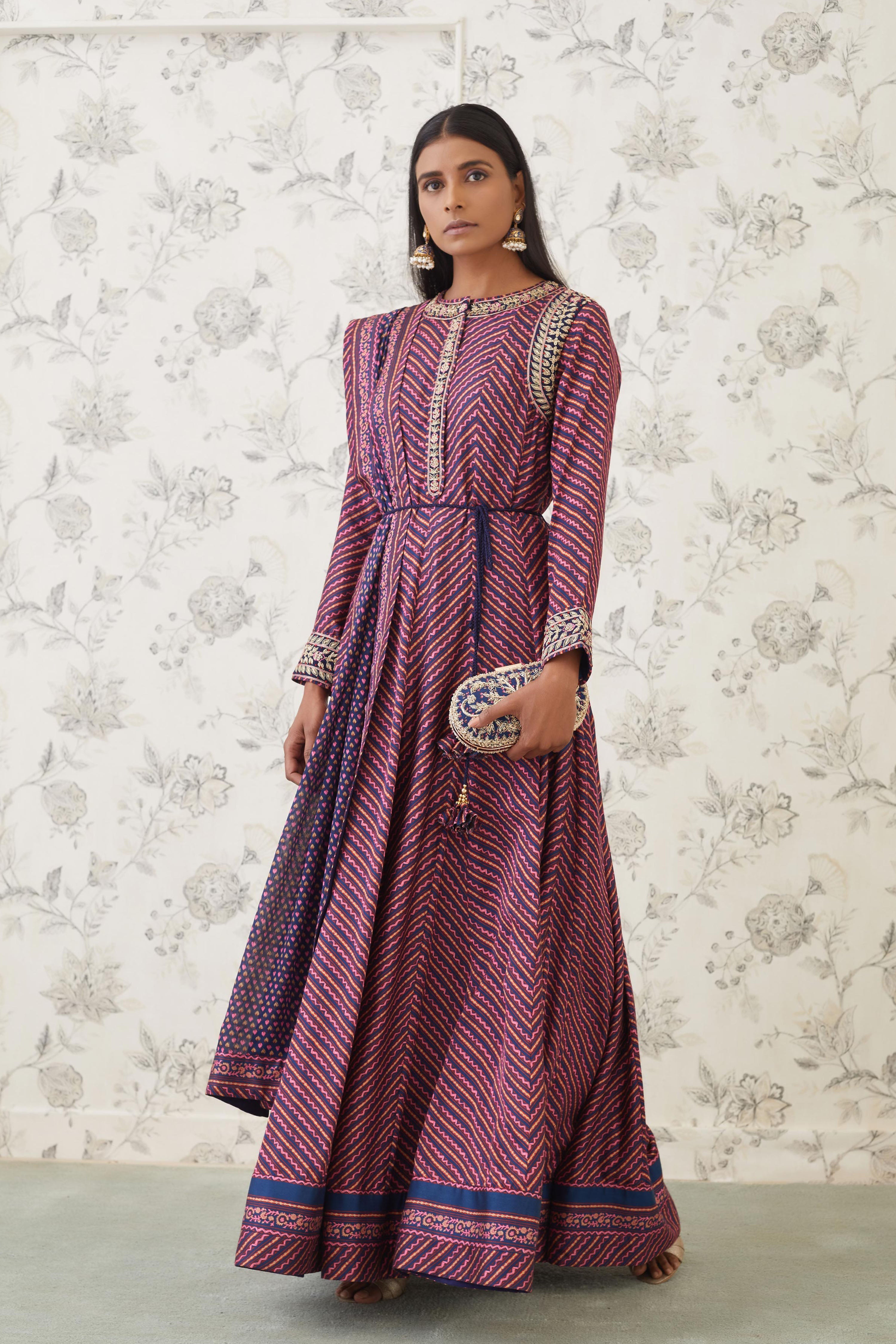 Blue Anarkali Set