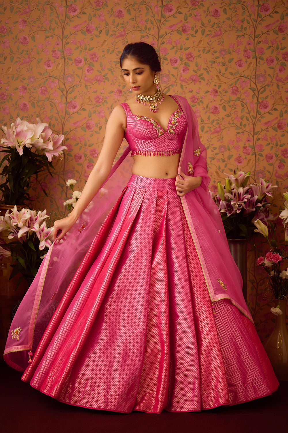 Rose Pink Lehenga Set