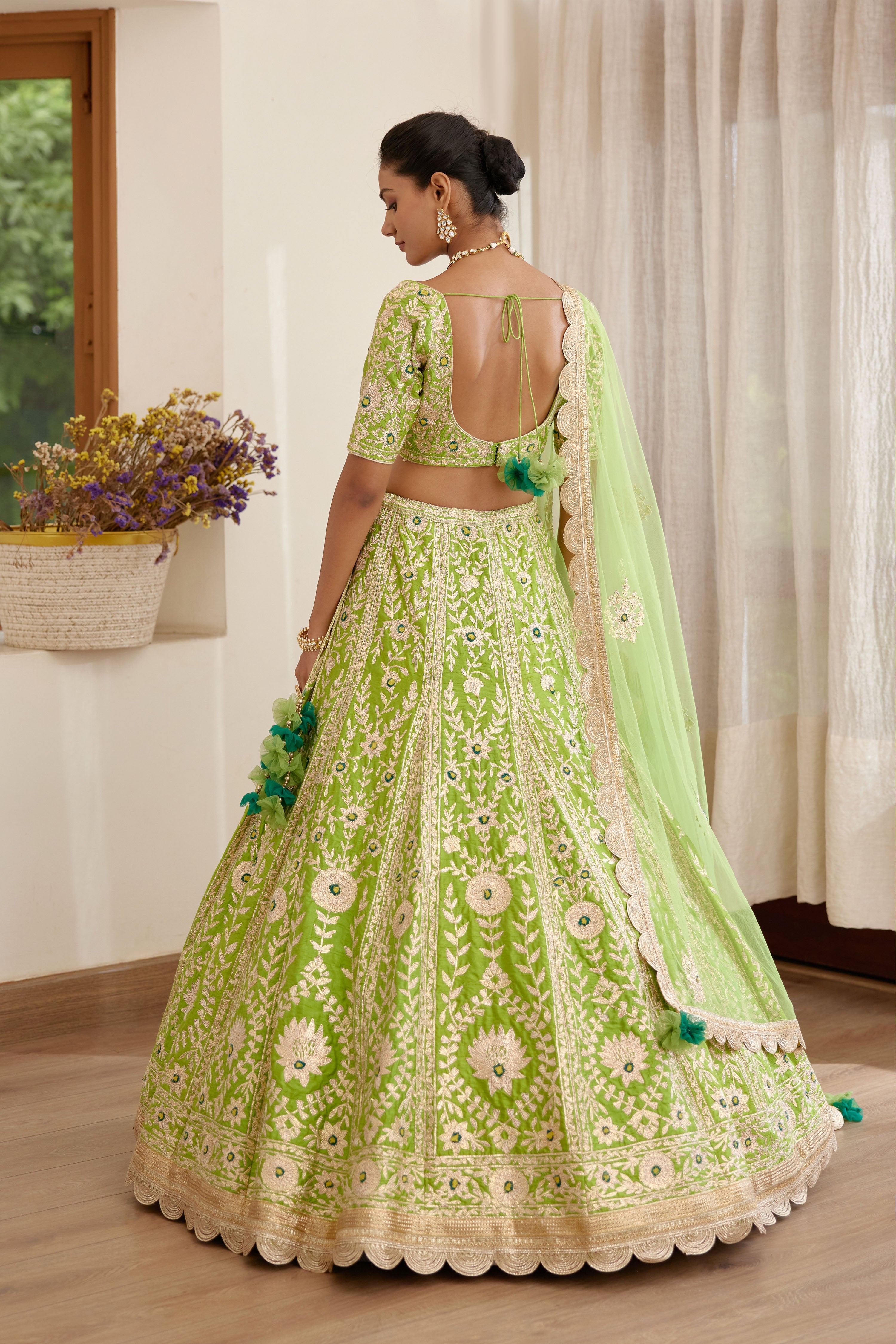 Green Lehenga Set