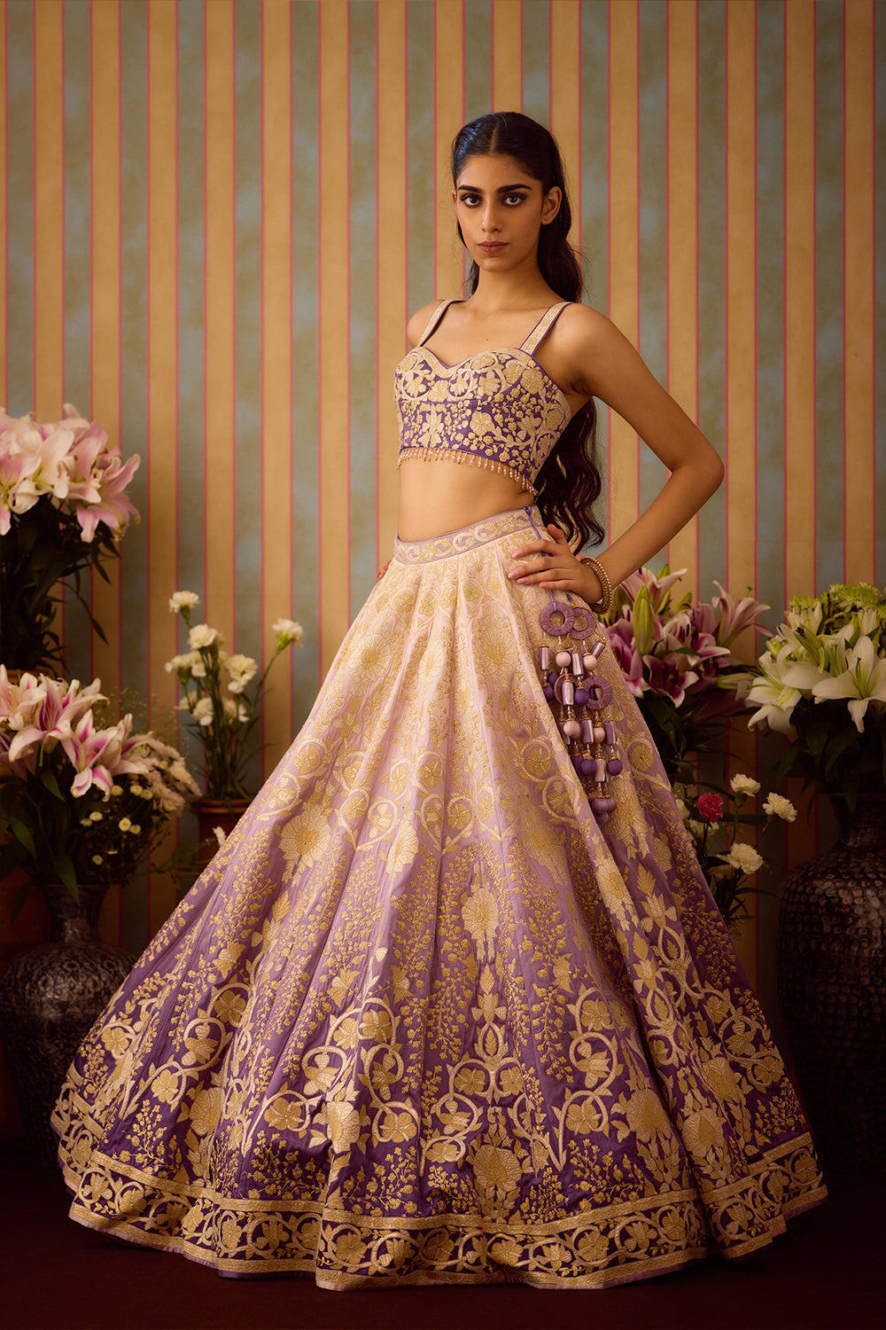 Lilac Mauve Lehenga Set