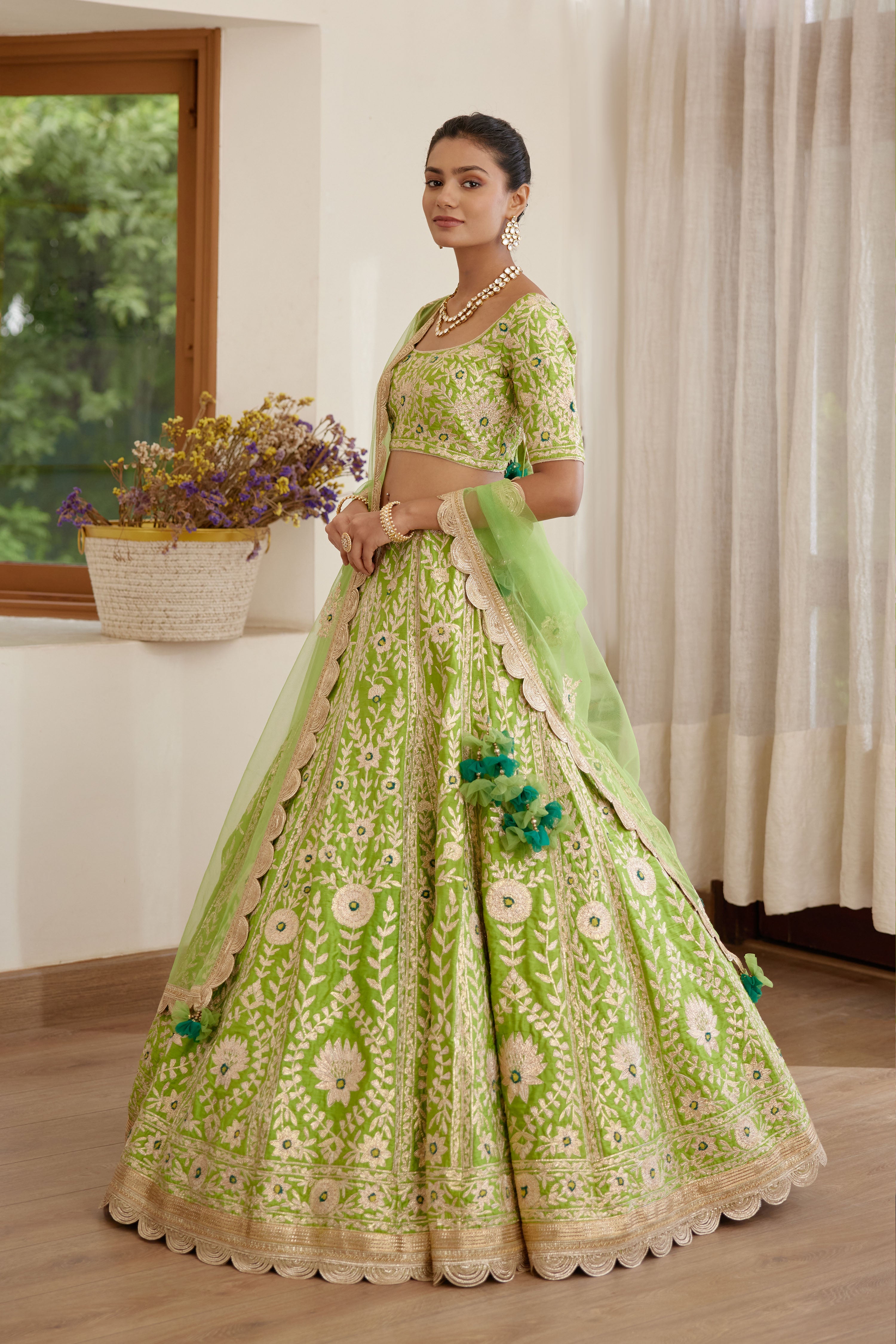 Green Lehenga Set