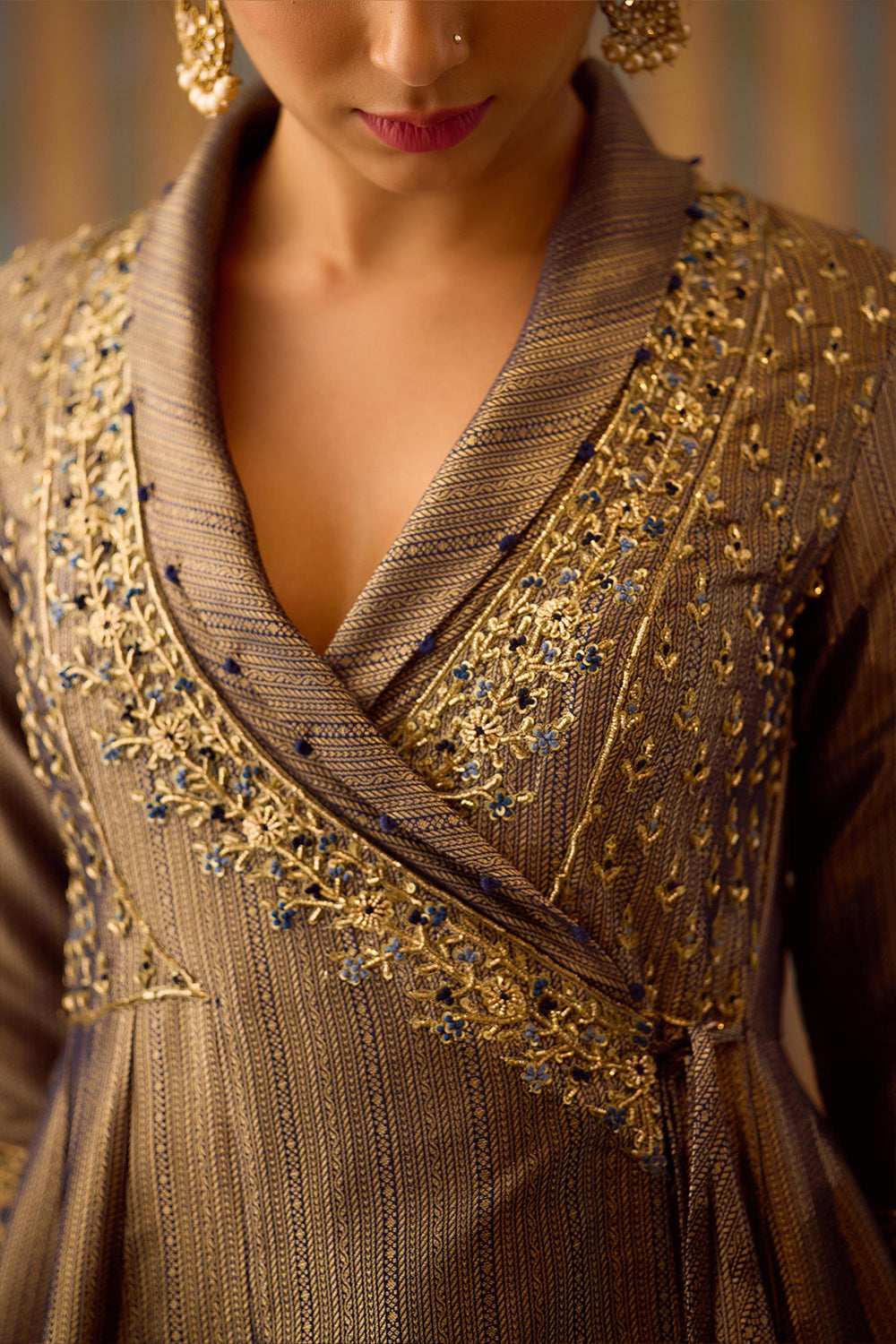 Blue Angrakha Set