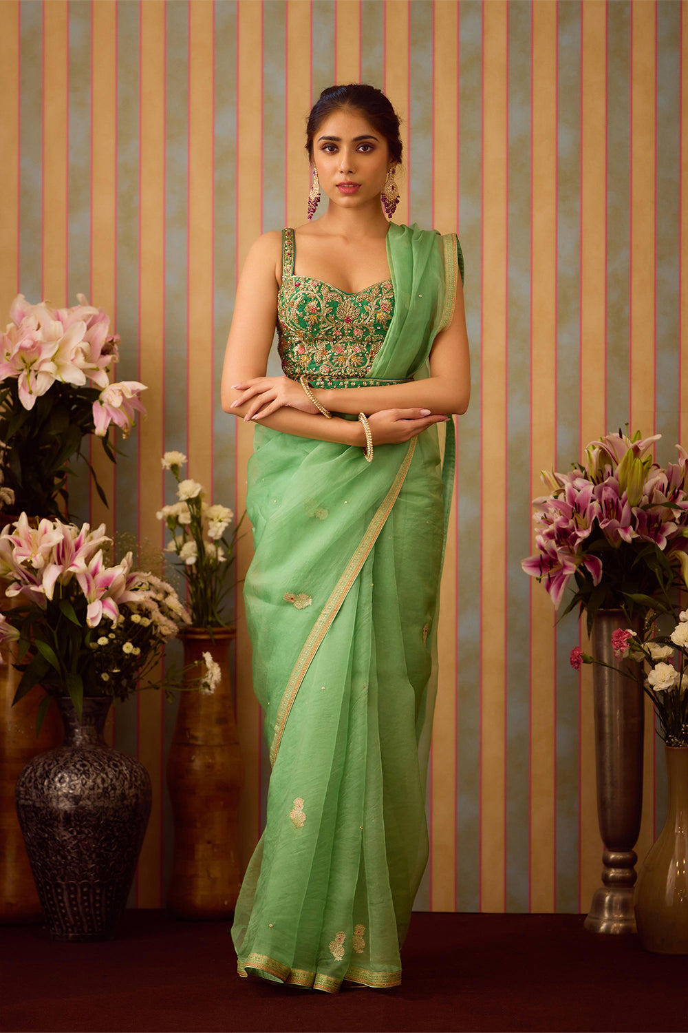 Arcadia Green Saree Set
