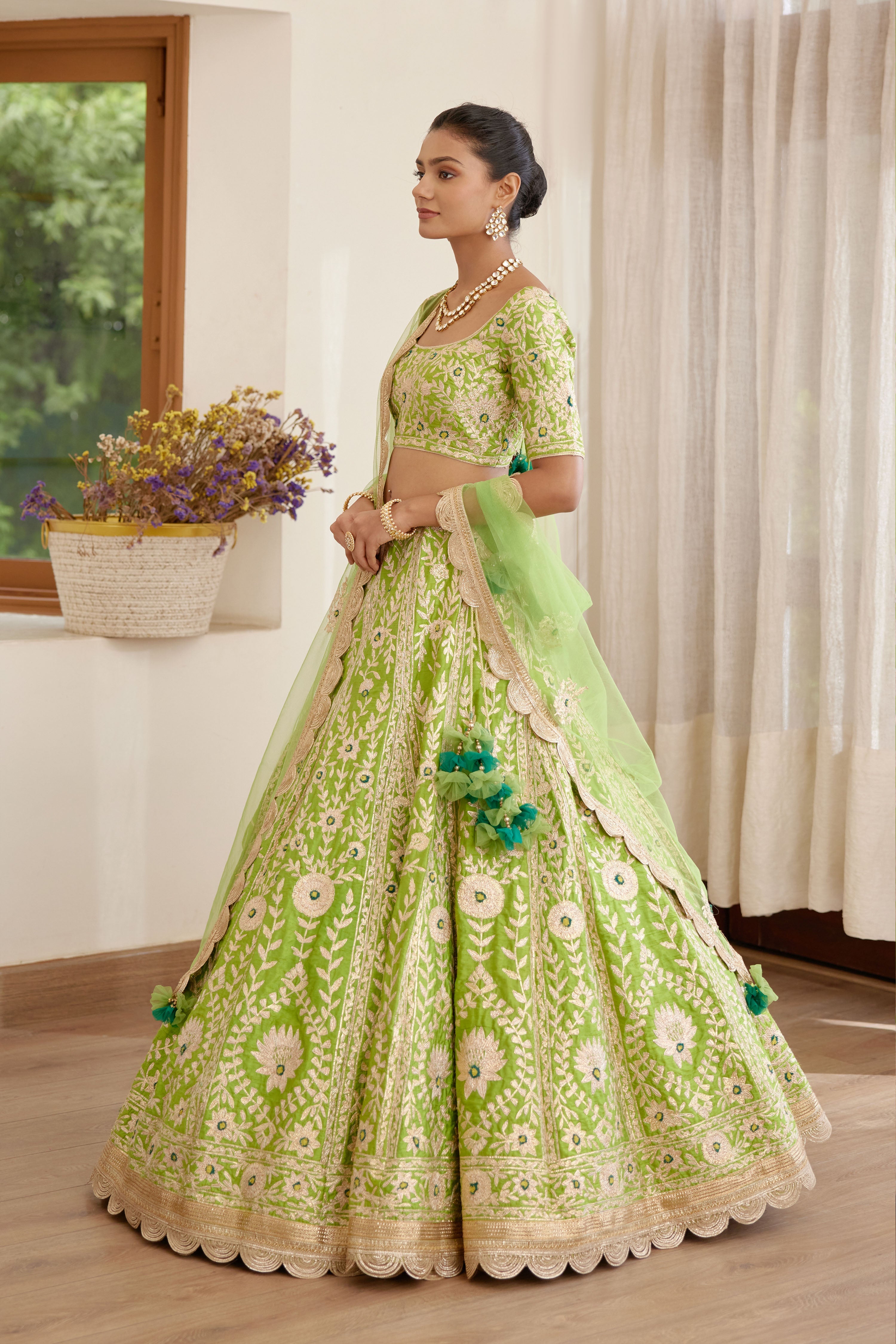Green Lehenga Set