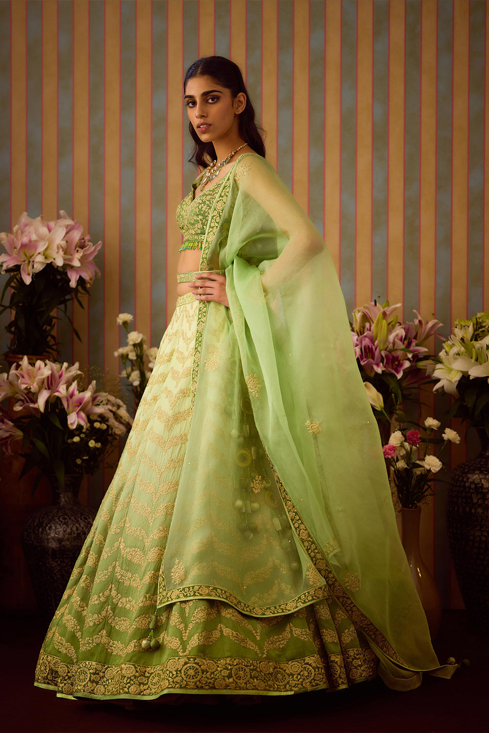 Meadow Green Lehenga Set