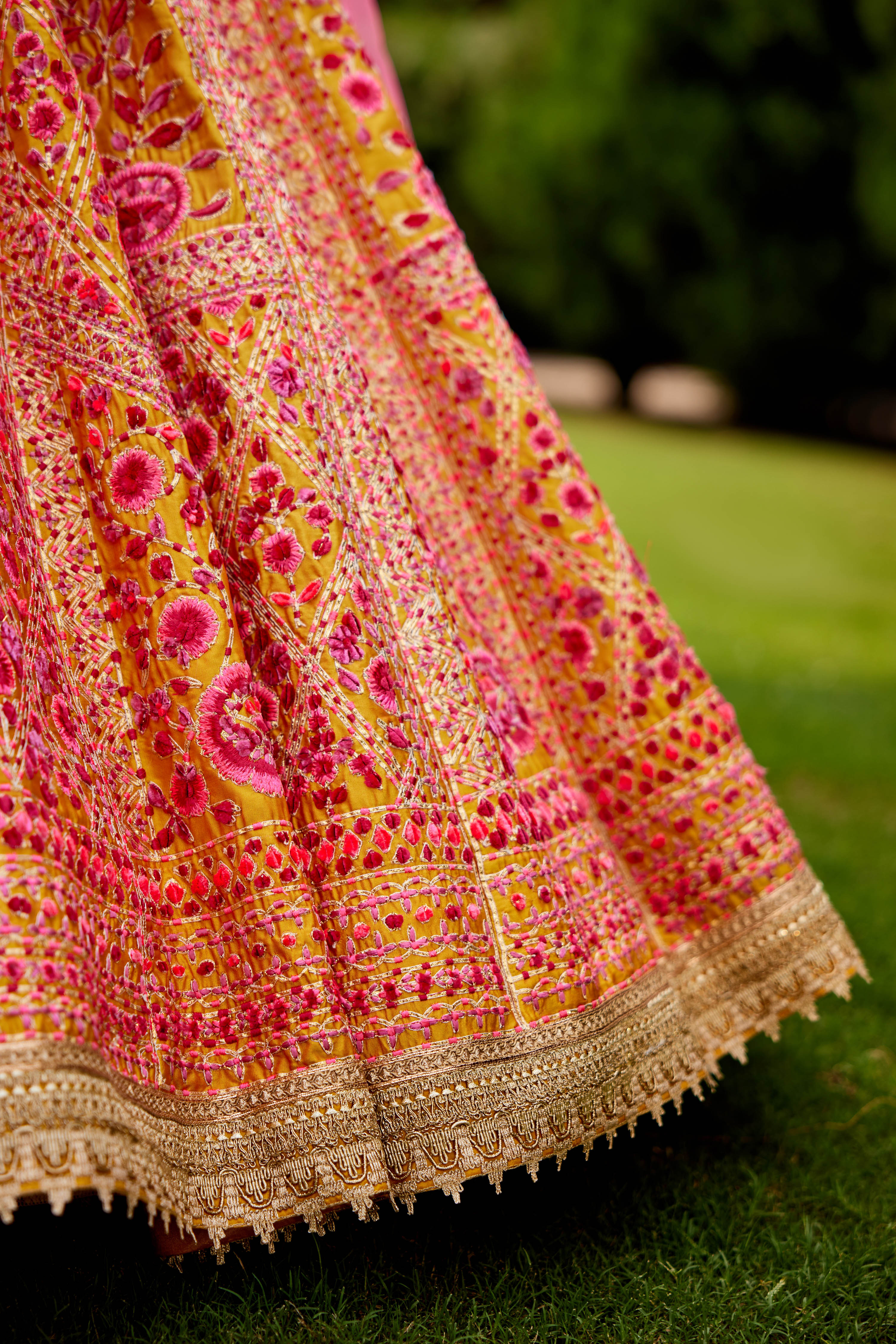 Pink-Yellow Lehenga Set