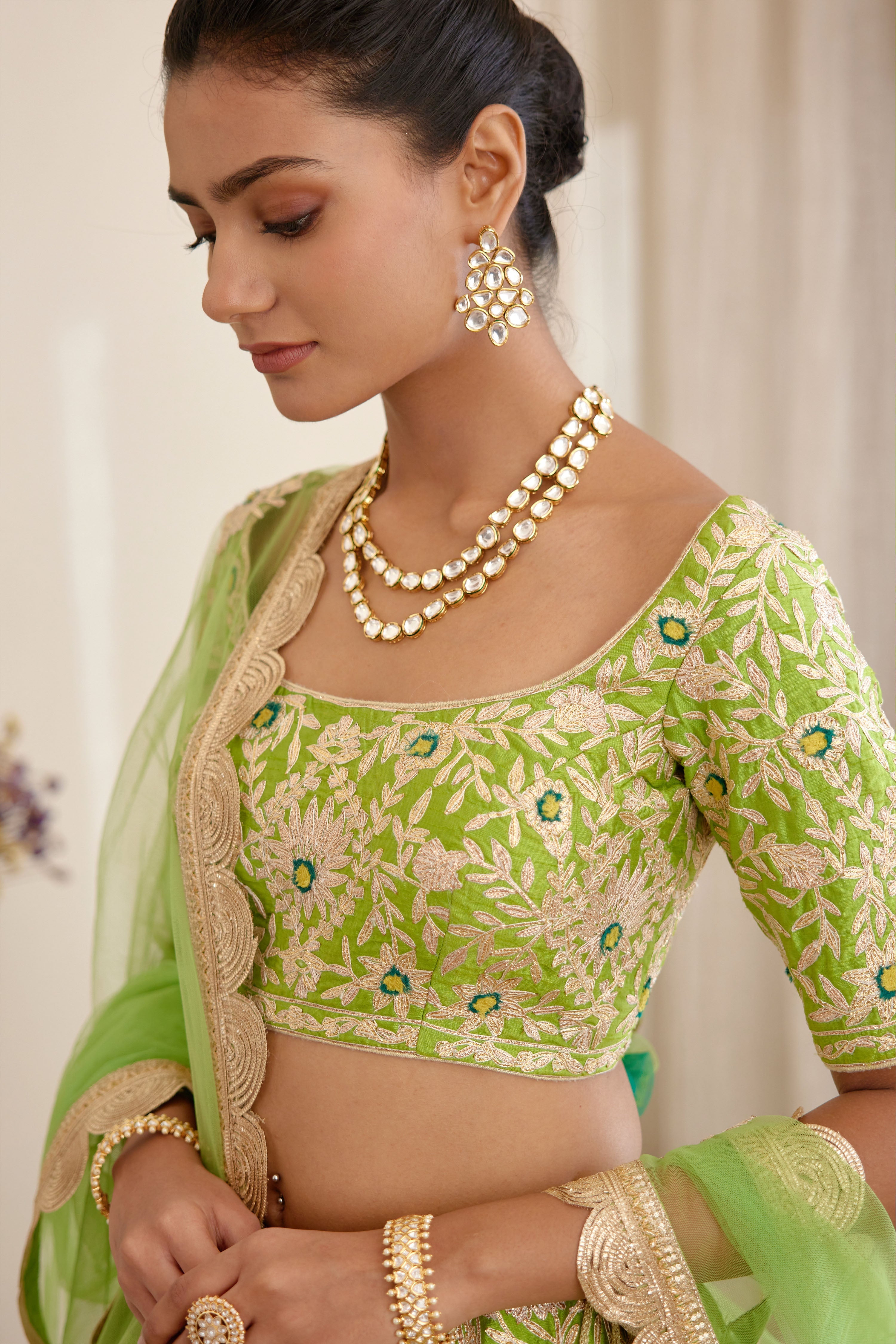Green Lehenga Set