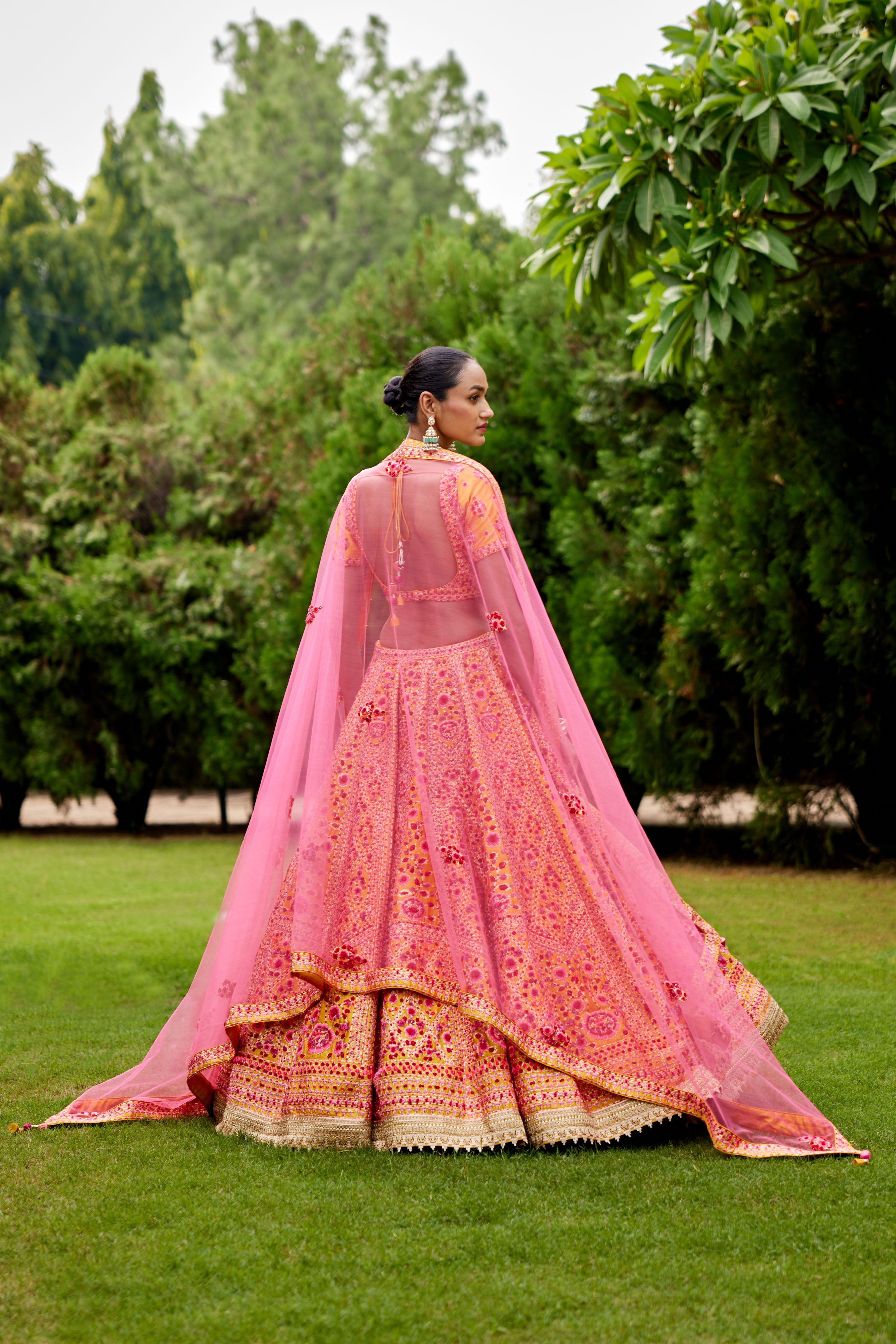 Pink-Yellow Lehenga Set