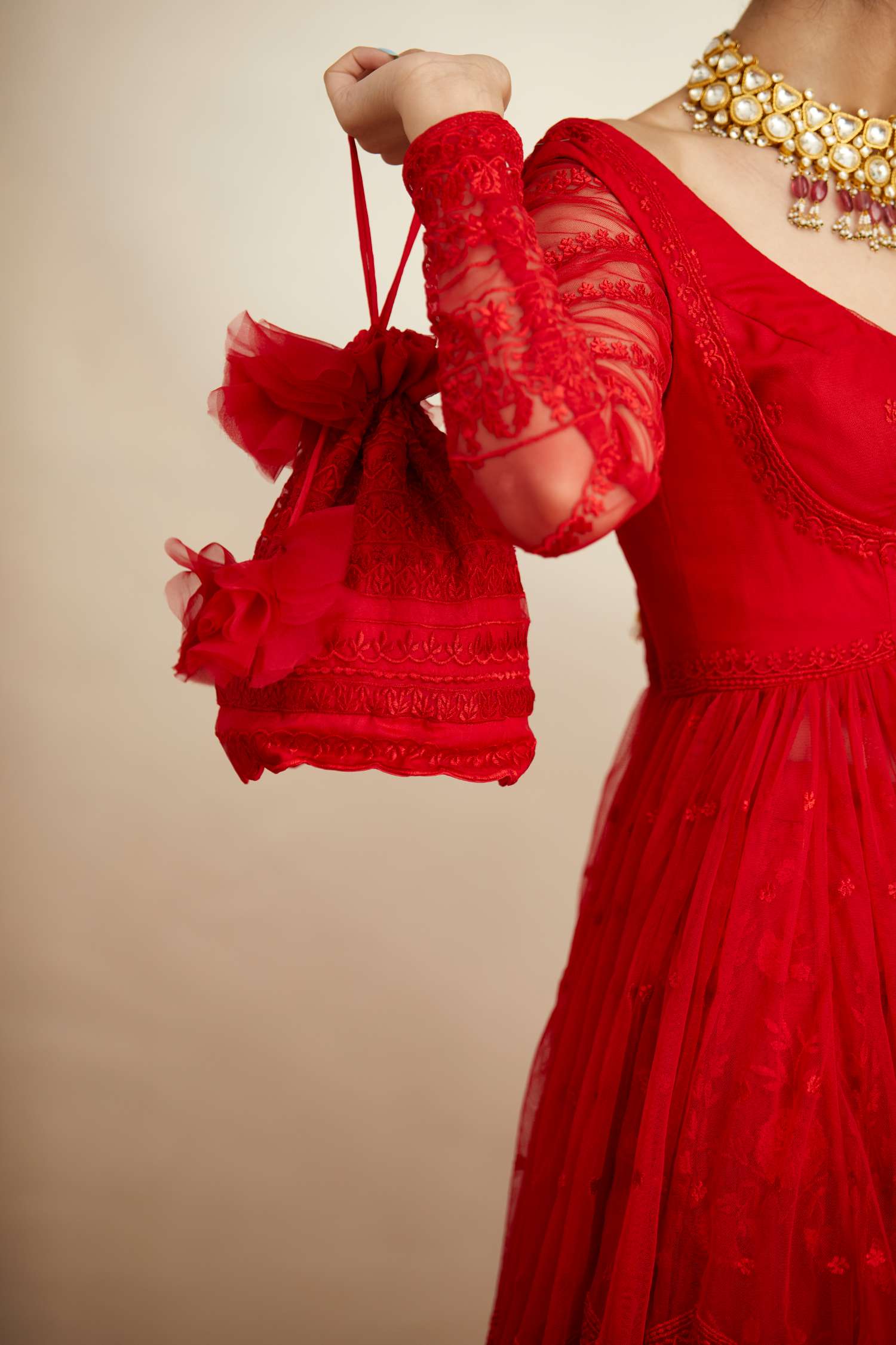 Red Thread Work Potli