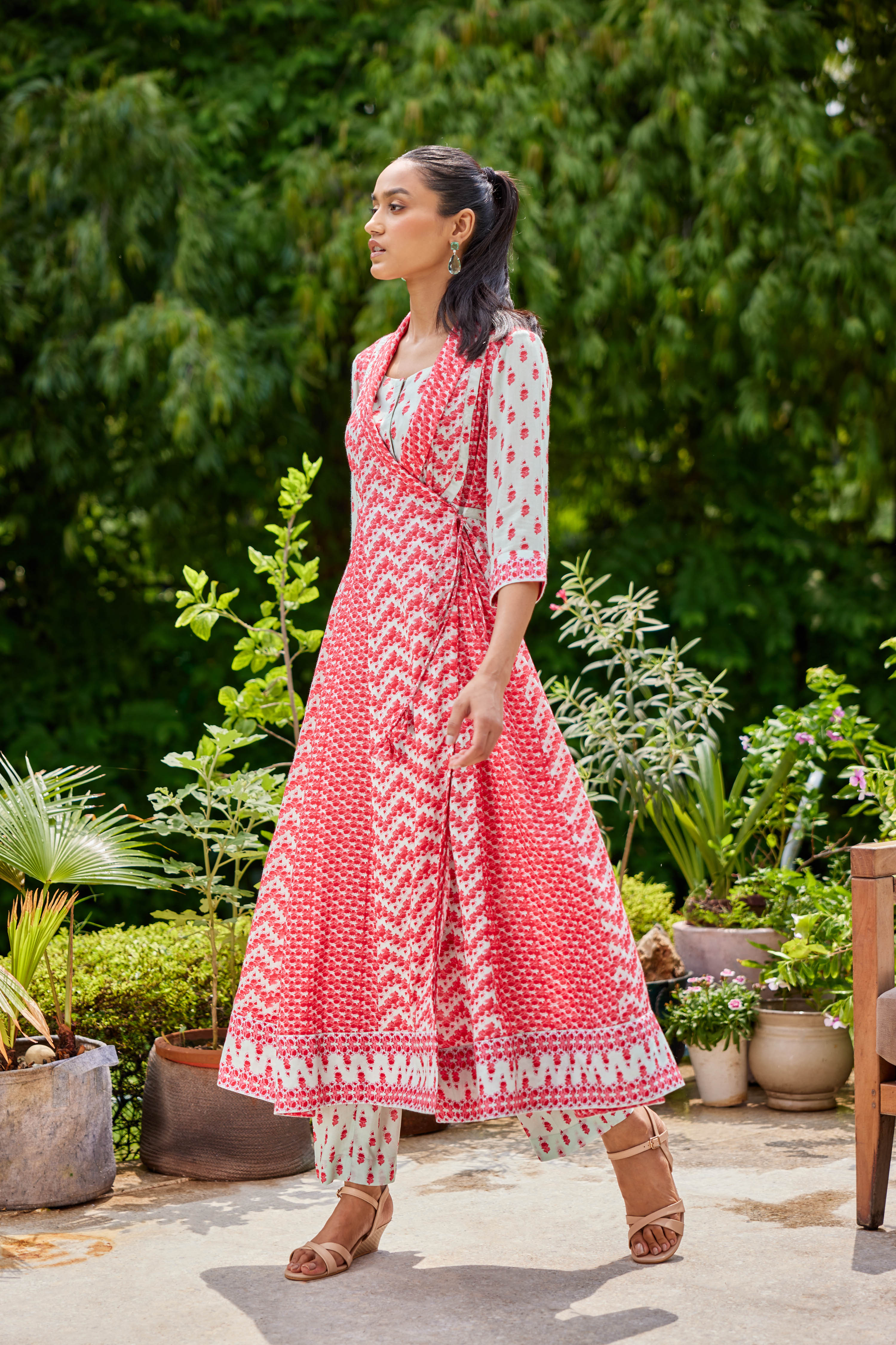 Red Angrakha Set