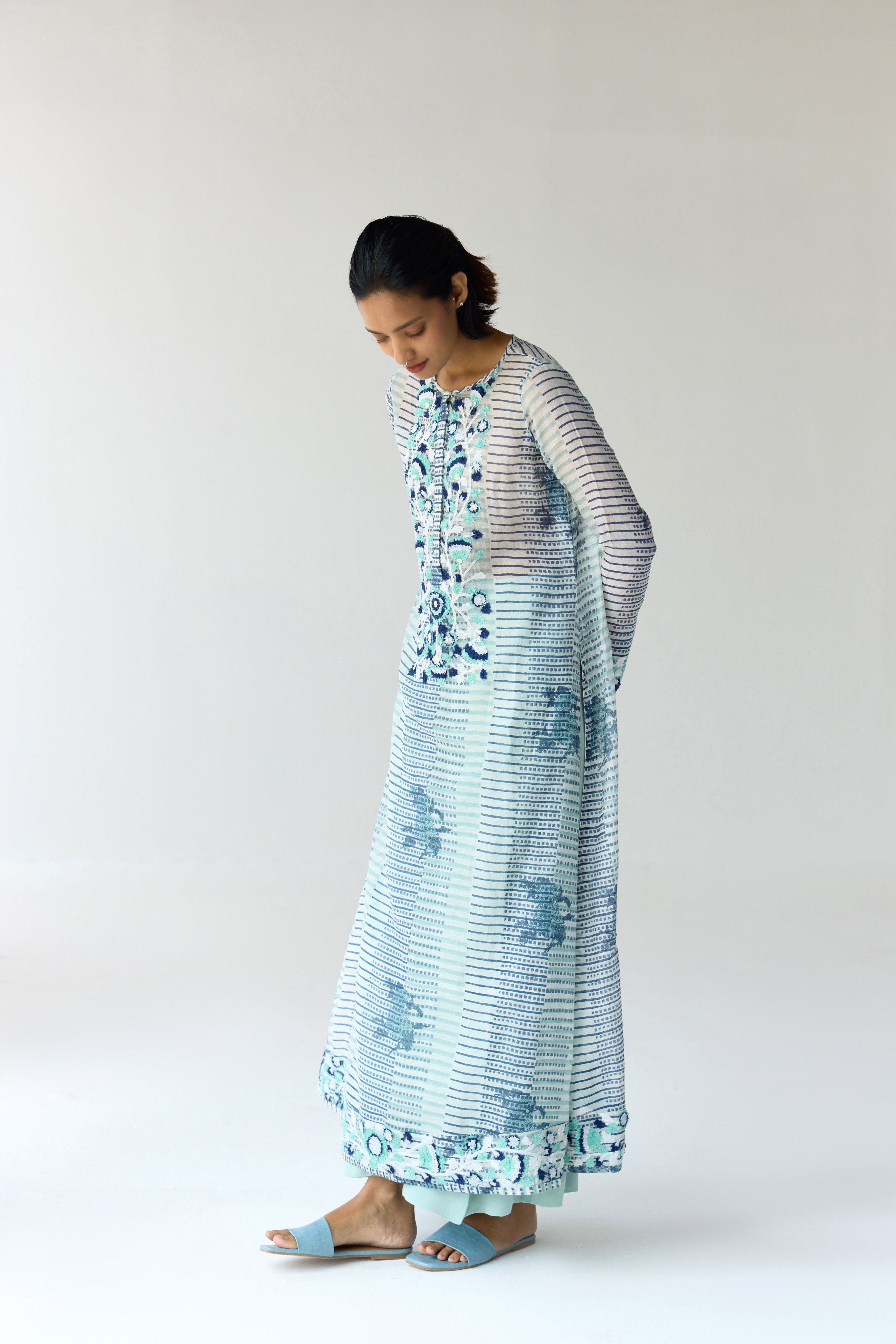 Mist Jade Blue Kurta Set