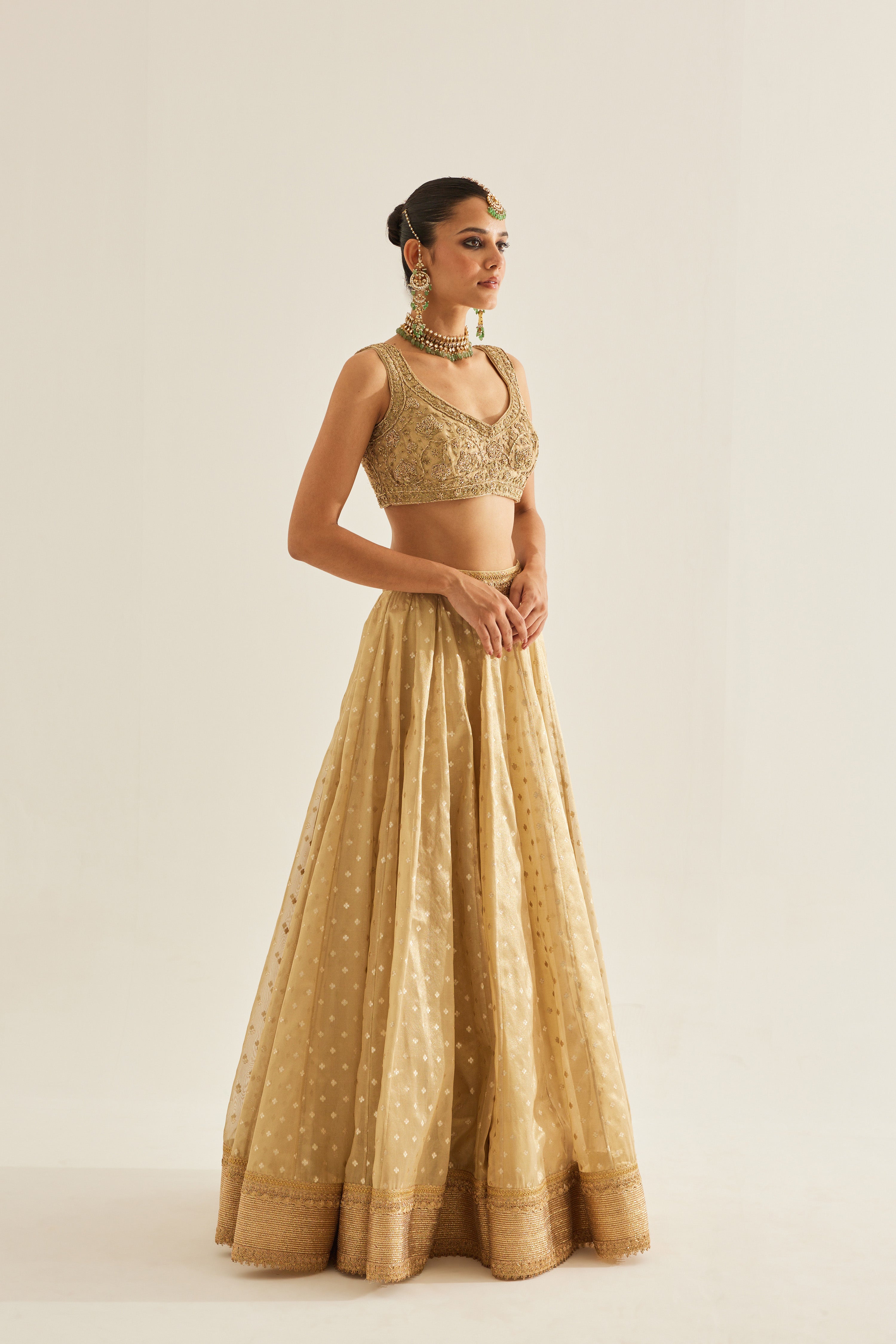 Gold Lehenga Set
