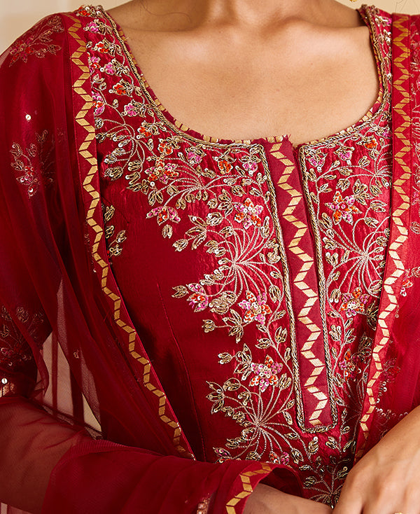 Maroon Lehenga Set