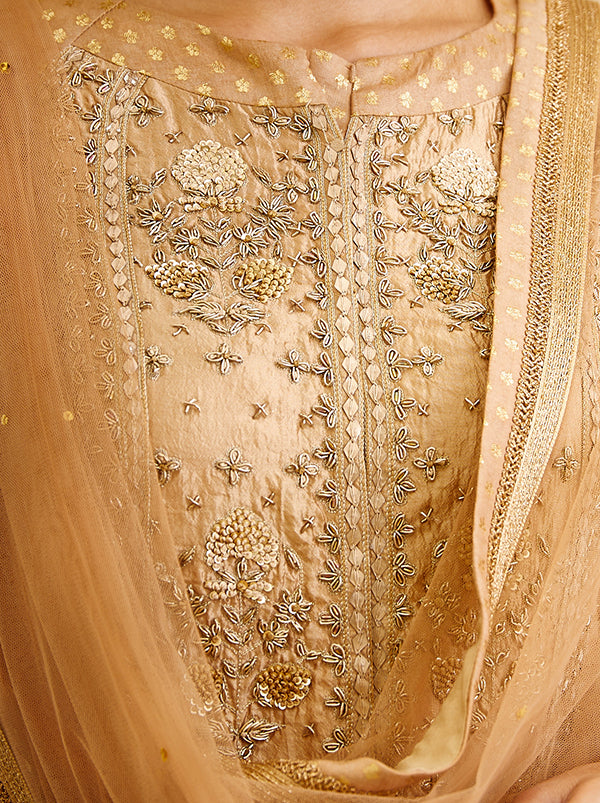 Gold Anarkali Set