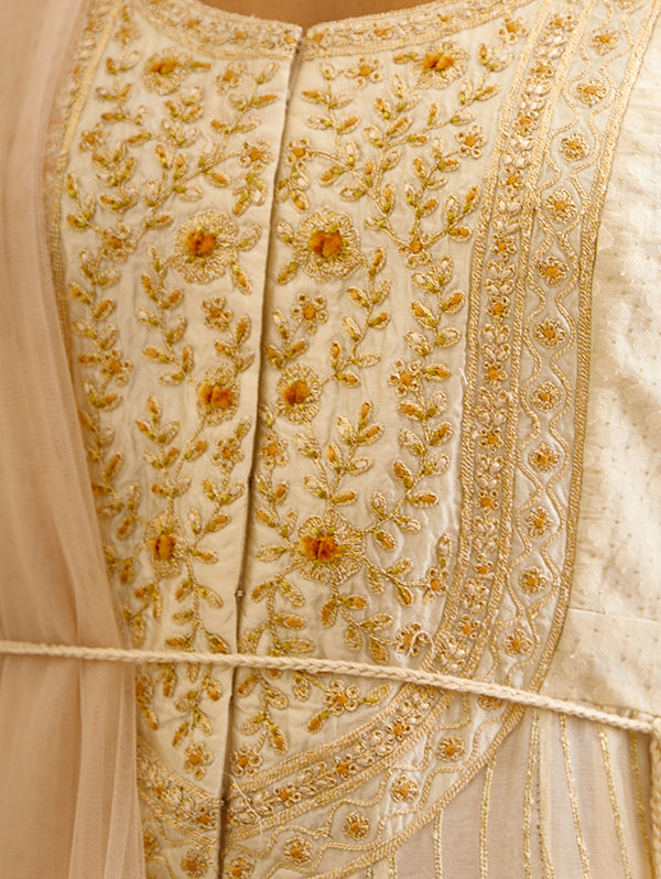 Ivory Anarkali set