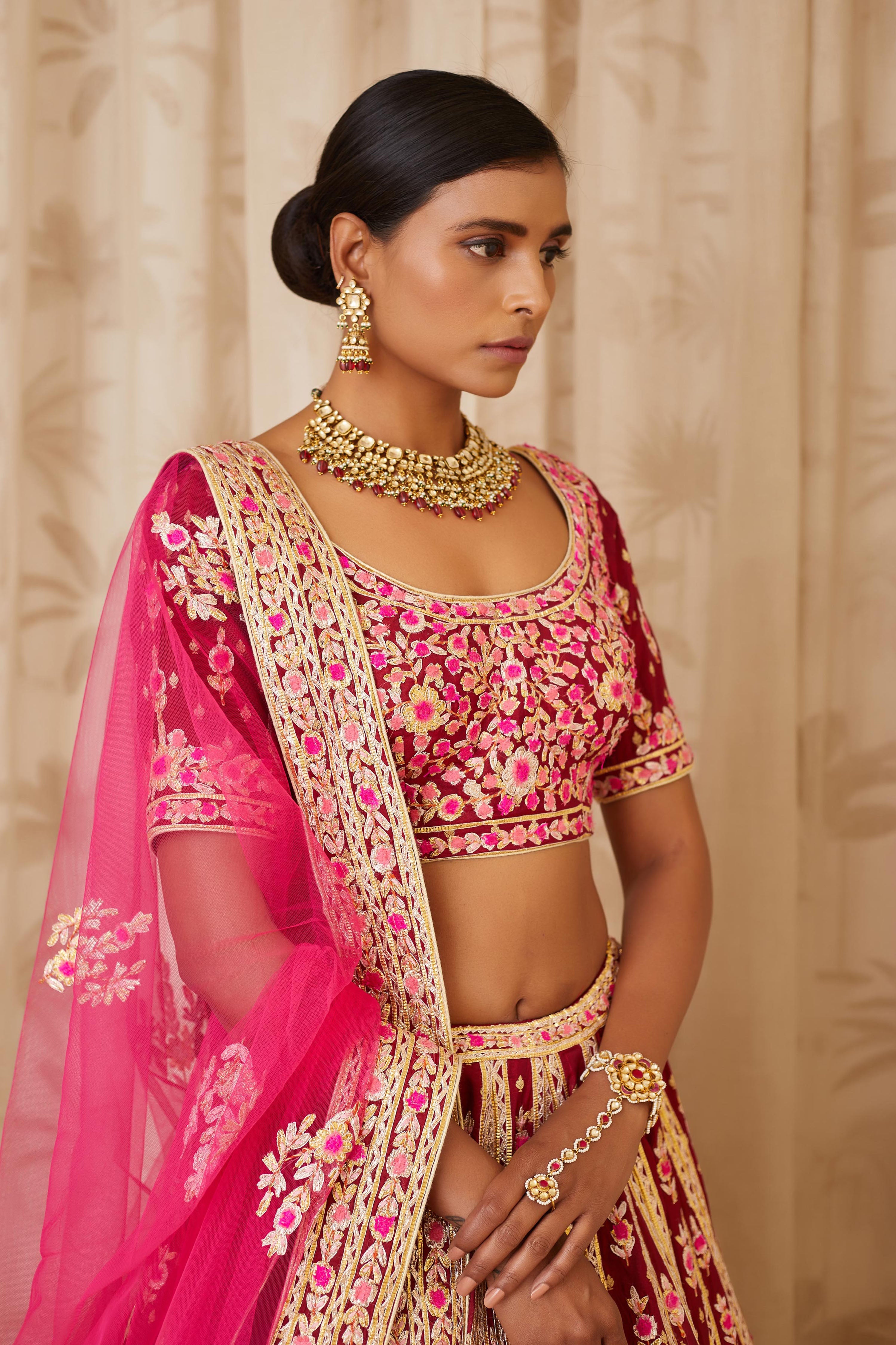 Maroon Lehenga Set