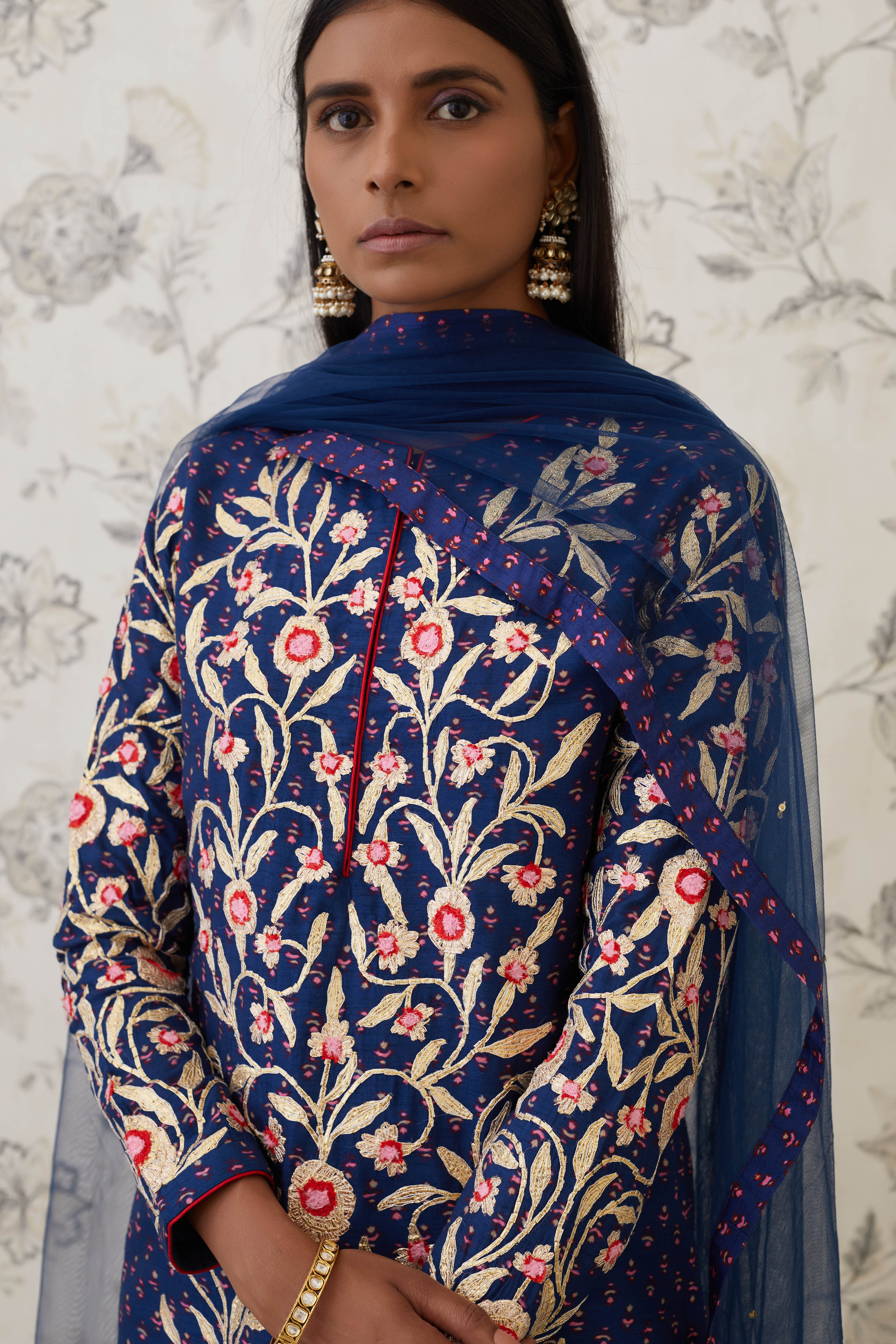 Navy Blue Kurta Set