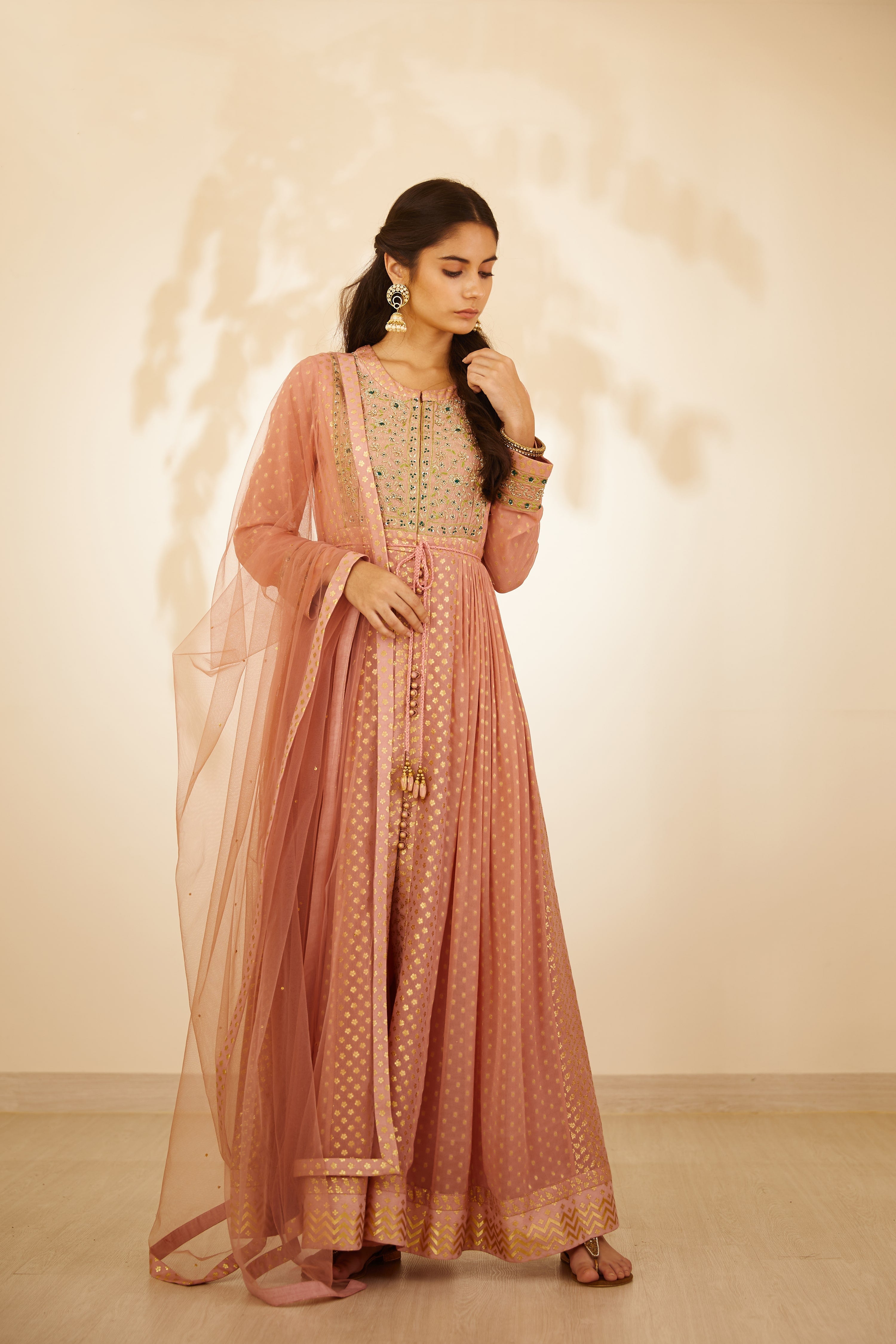 Blush Pink Anarkali Set