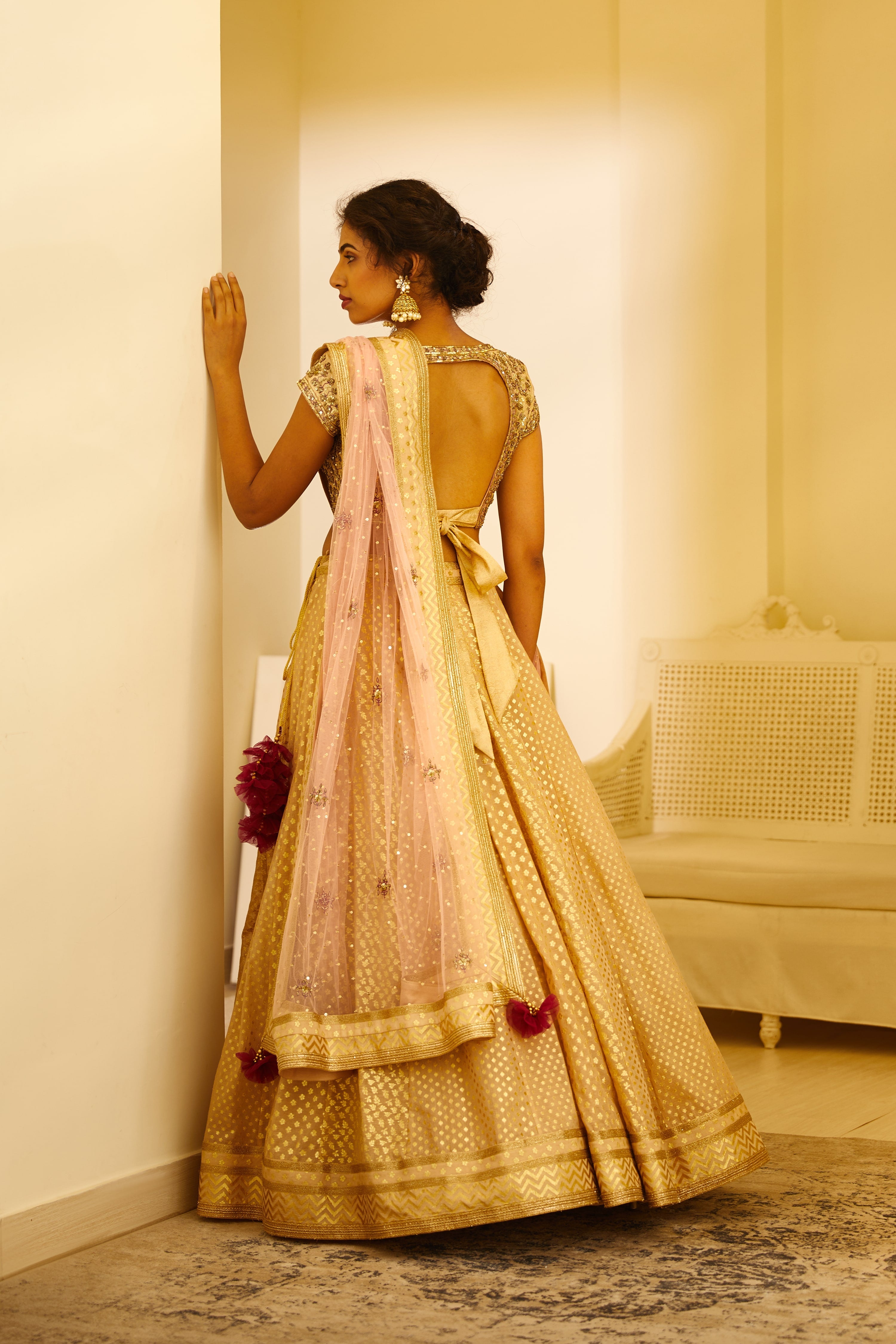 Coral Lehenga Set