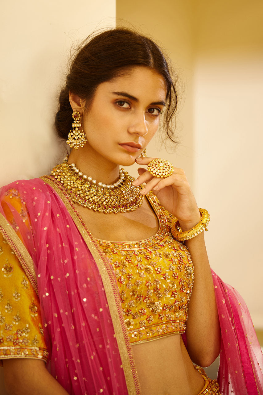 Yellow Lehenga Set
