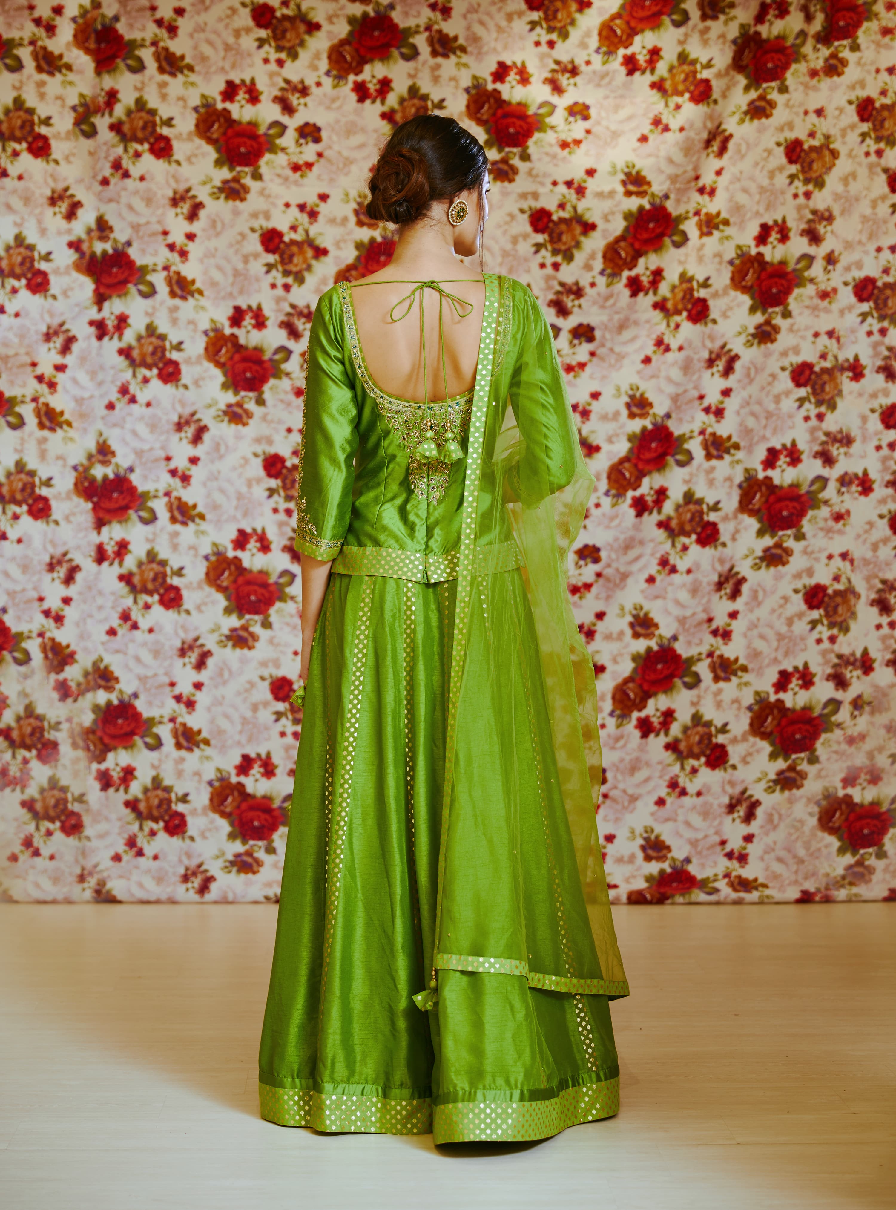 Green Lehenga Set