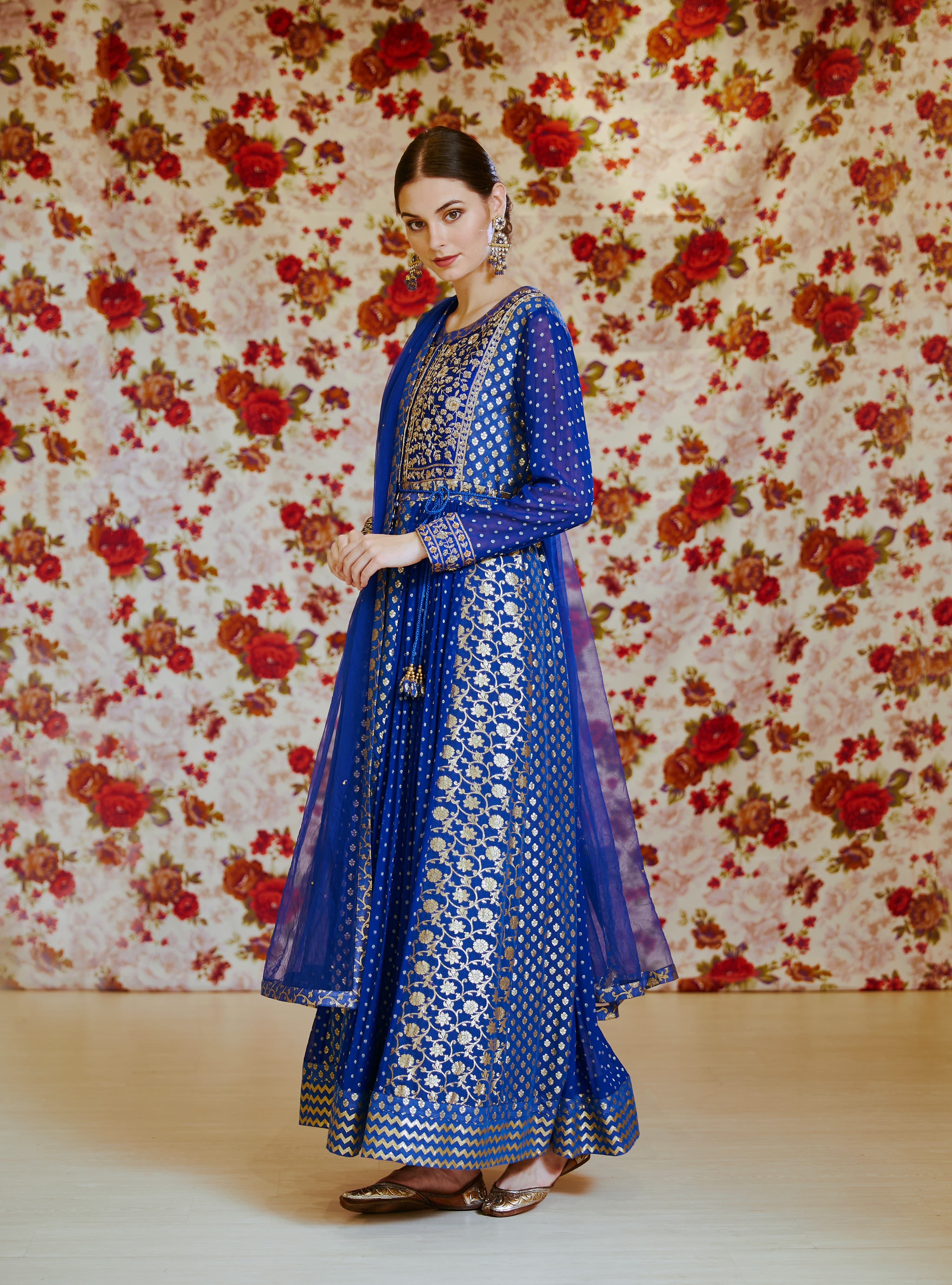 Royal Blue Anarkali Set