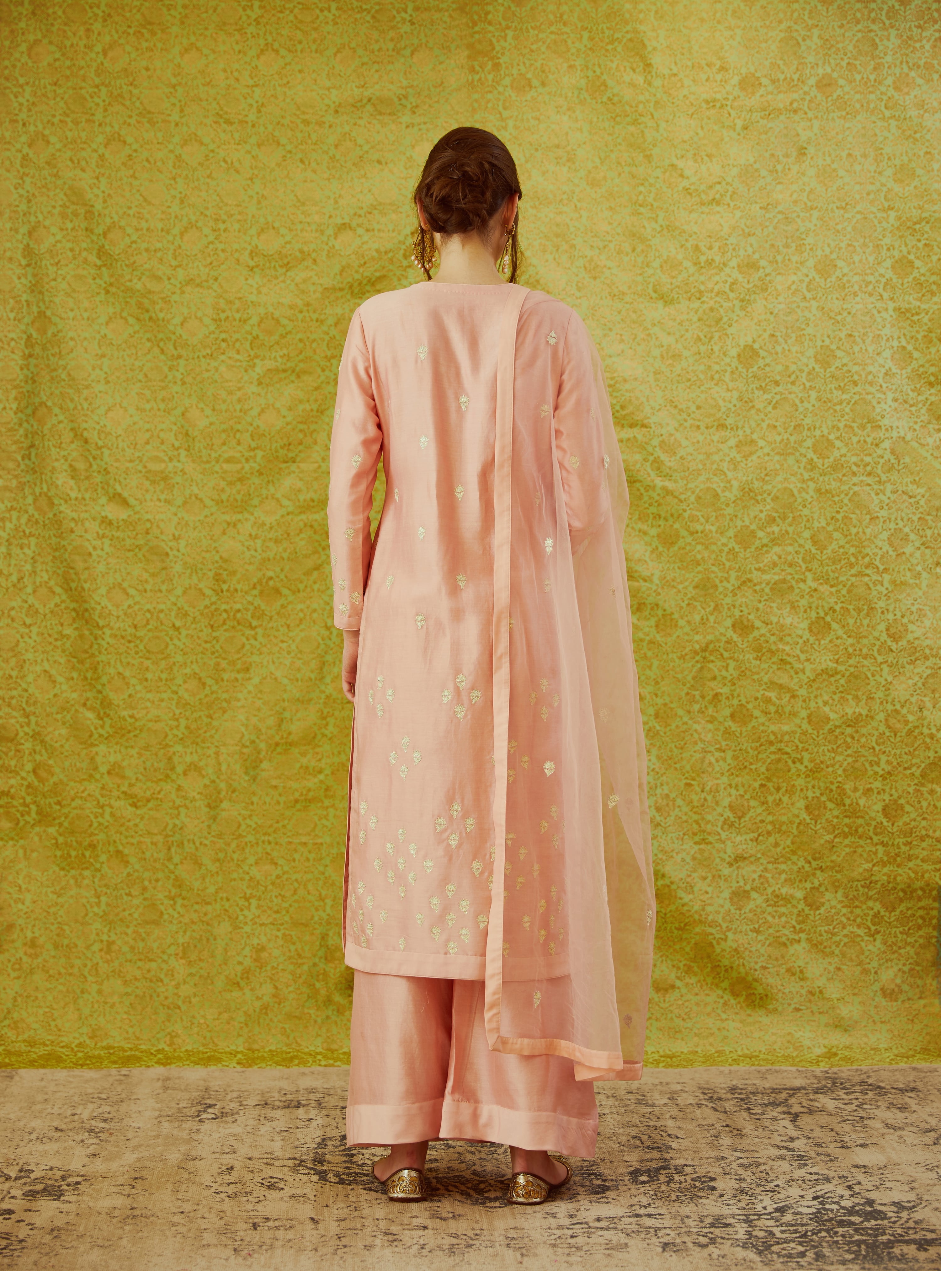 Peach Kurta Set