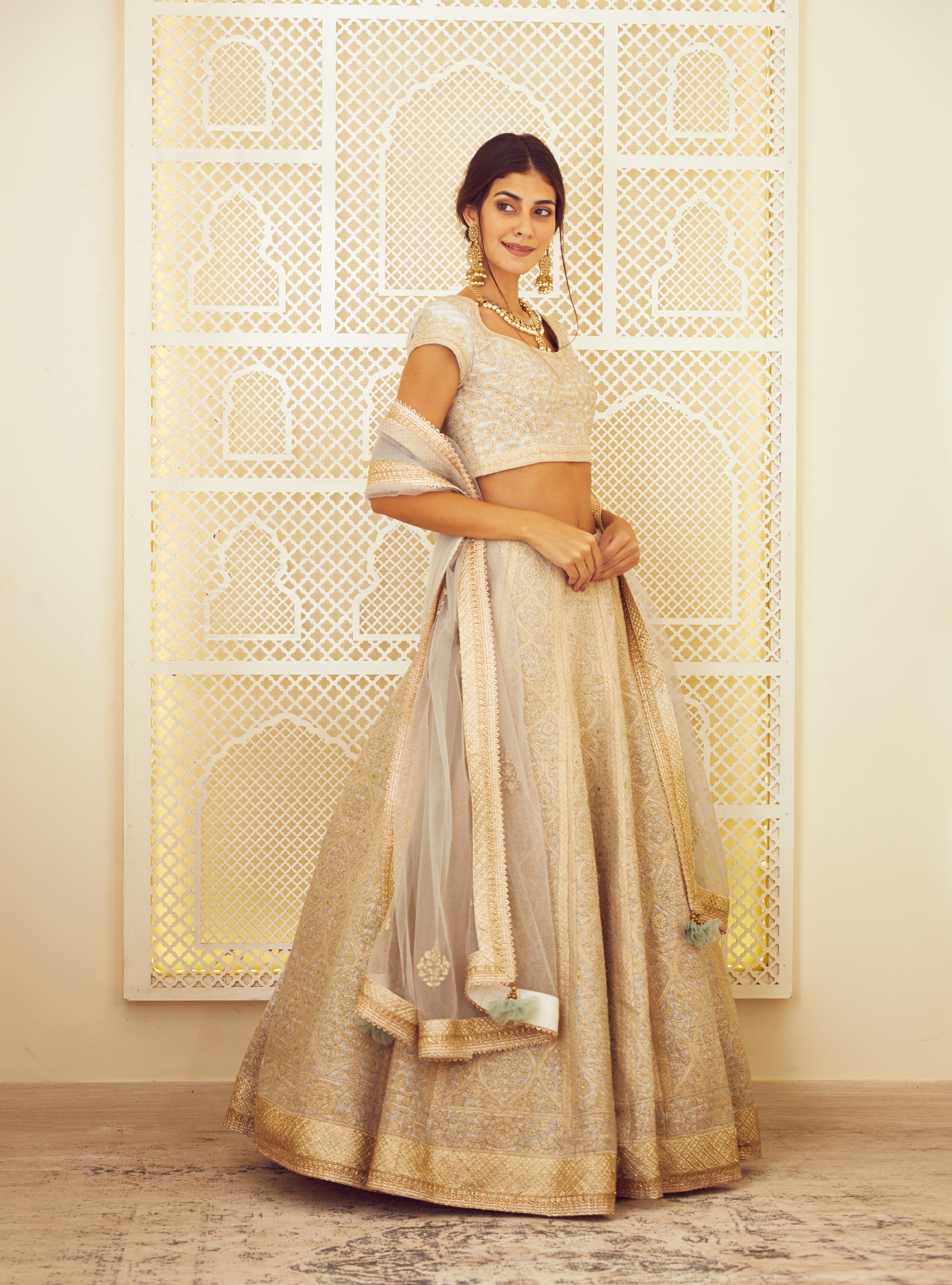 Ice Blue Lehenga Set