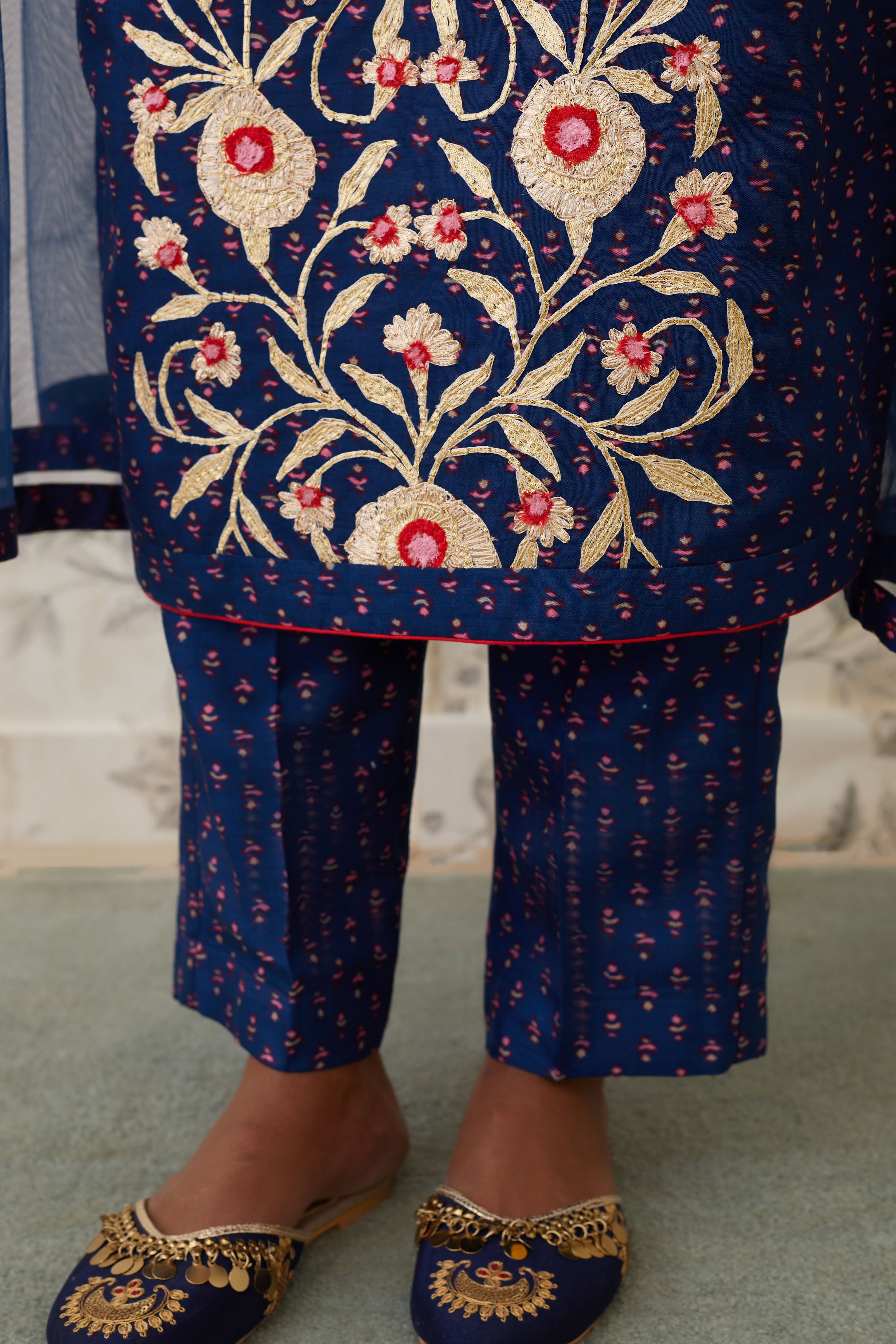 Navy Blue Kurta Set